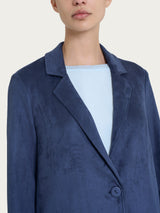 Ragno Eco Suede Over blazer destrutturato bleu monopetto