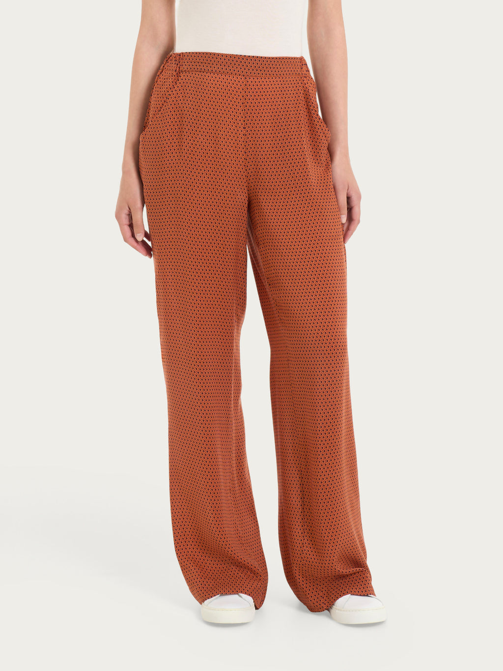 Ragno Ecoseta Pantalone Largo Esagoni Red Ochre