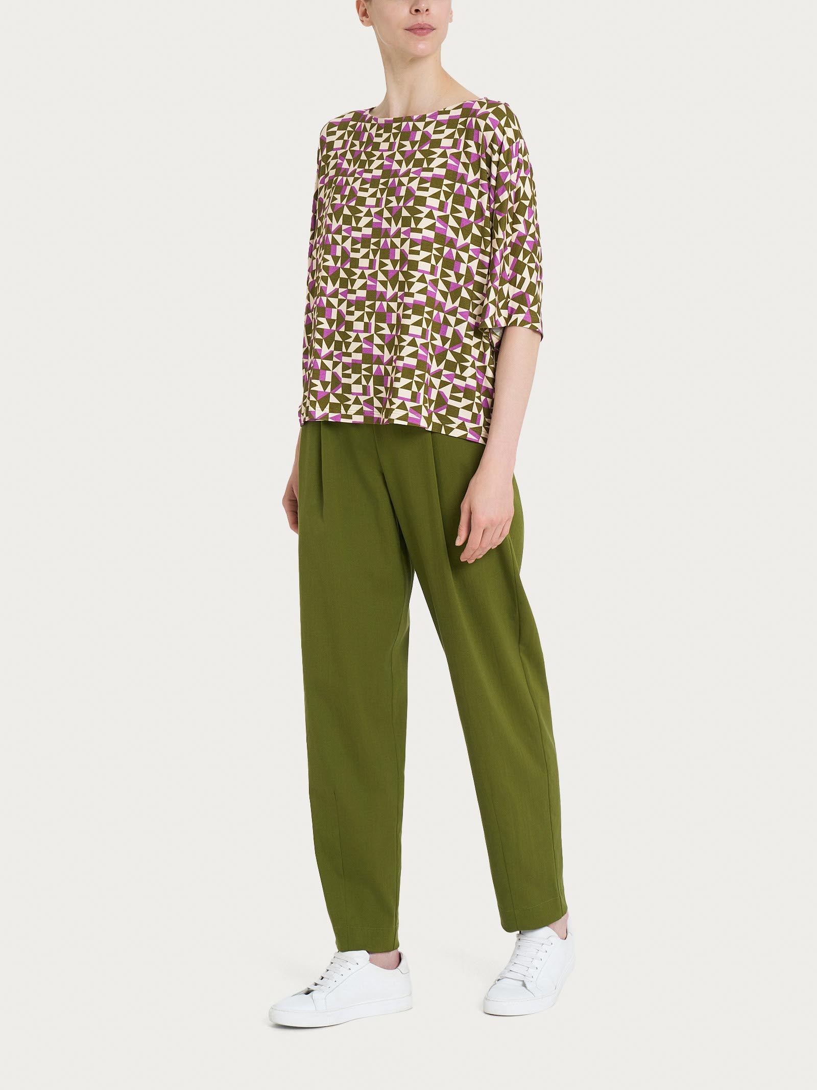 Ragno Viscosa Summer Maglia girocollo Cattleya Orchid viscosa