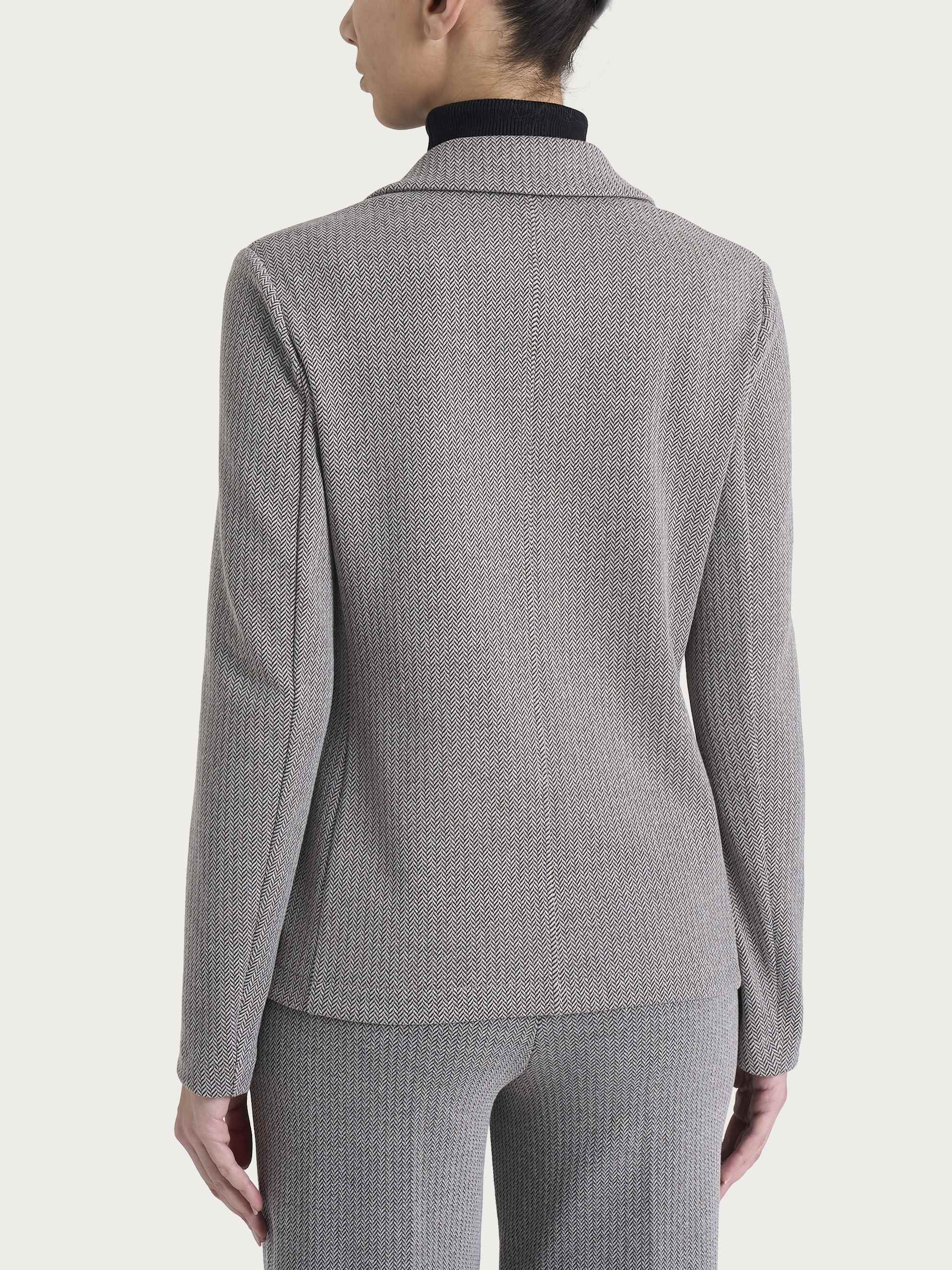 Ragno Compact Blazer Doppiopetto Spigato Marrone