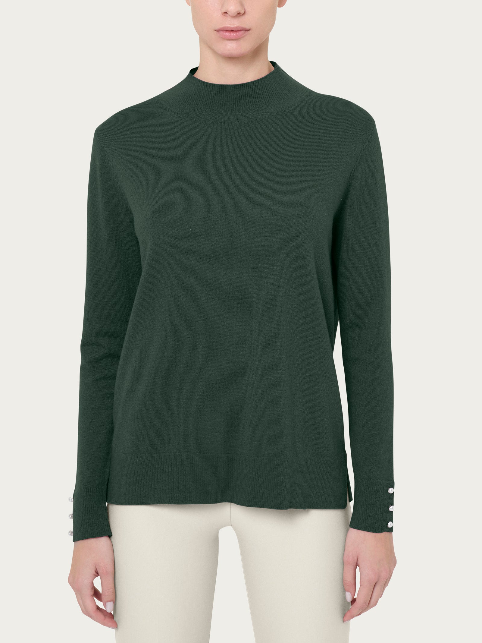 Ragno Lupetto Merino Soft Kombu Green lana lupetto perline