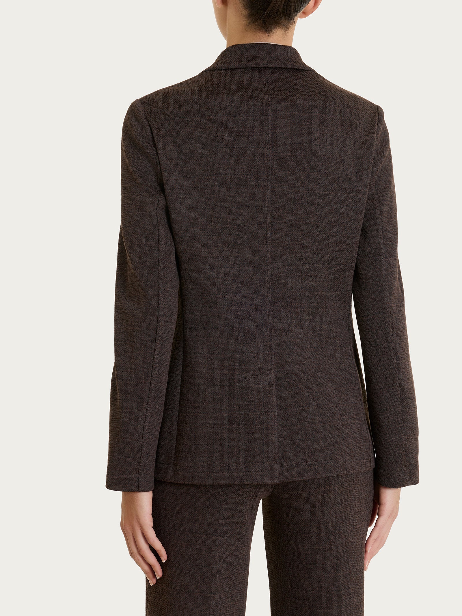 Ragno Compact blazer giacca donna marrone tweed 2 bottoni