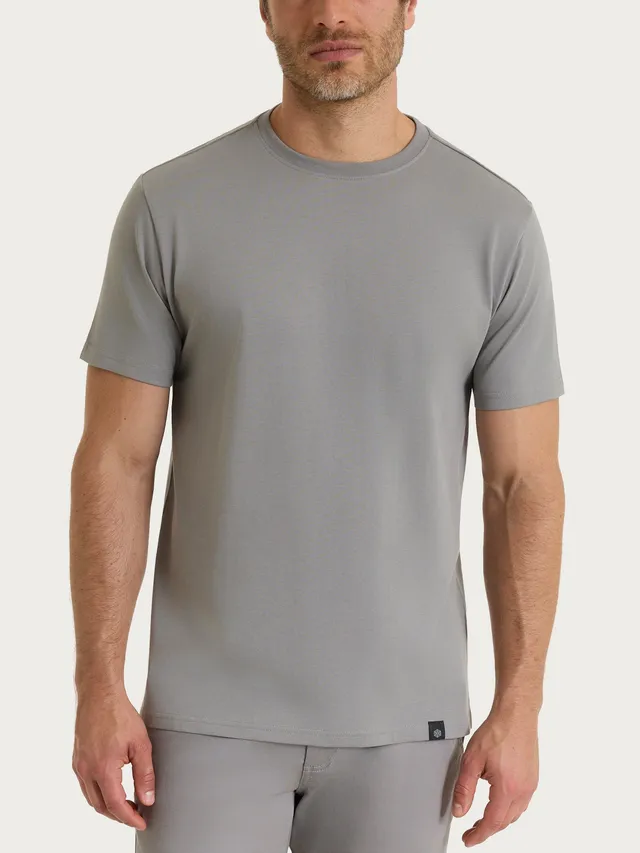 Ragno T-shirt Girocollo Uomo Pietra Jersey Puro Cotone