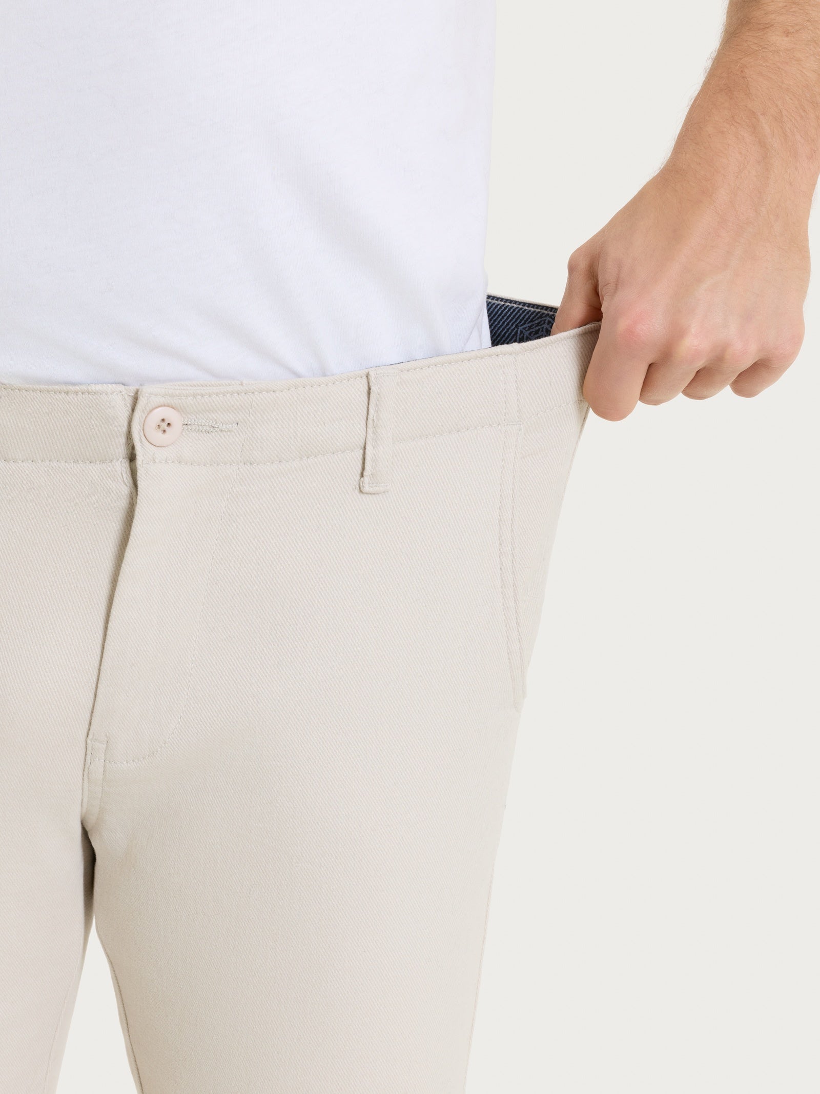 Ragno Chino pantalone Raw Twill cotone Champignon