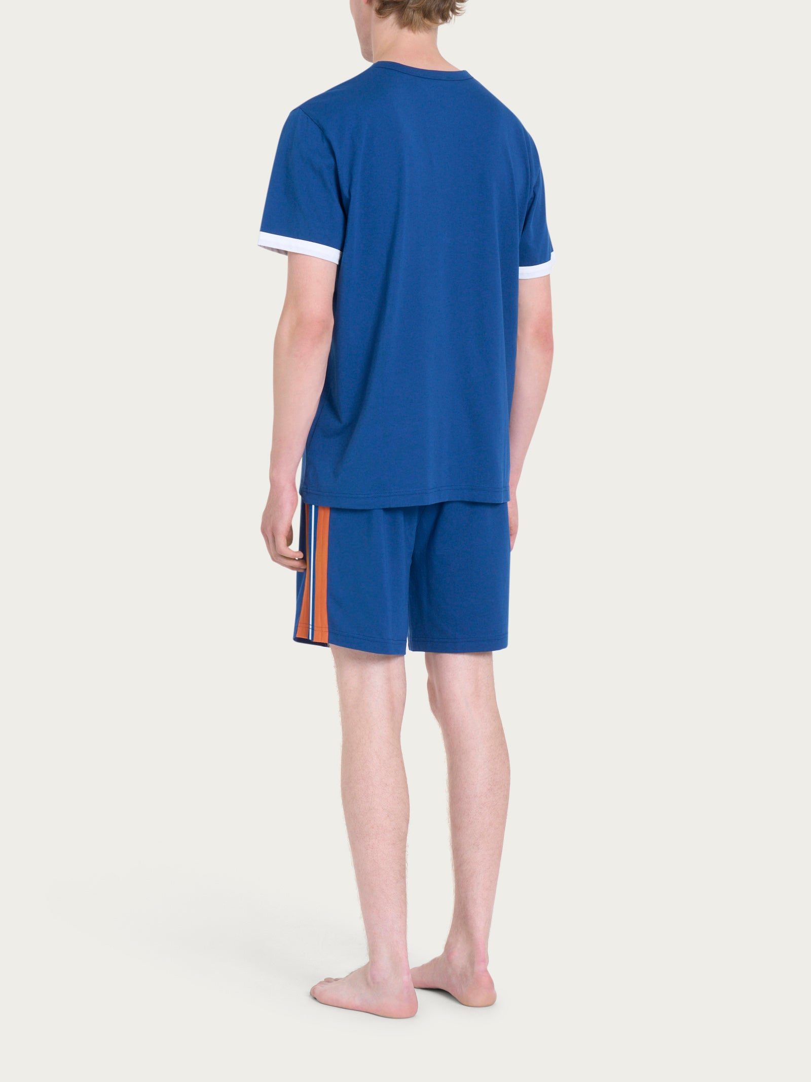 Ragno Jersey Cotone Pigiama Corto Navy Peony uomo