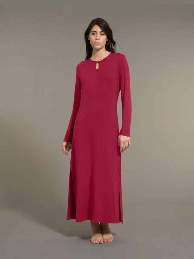 Ragno camicia da notte lunga Tibetan Red micromodal