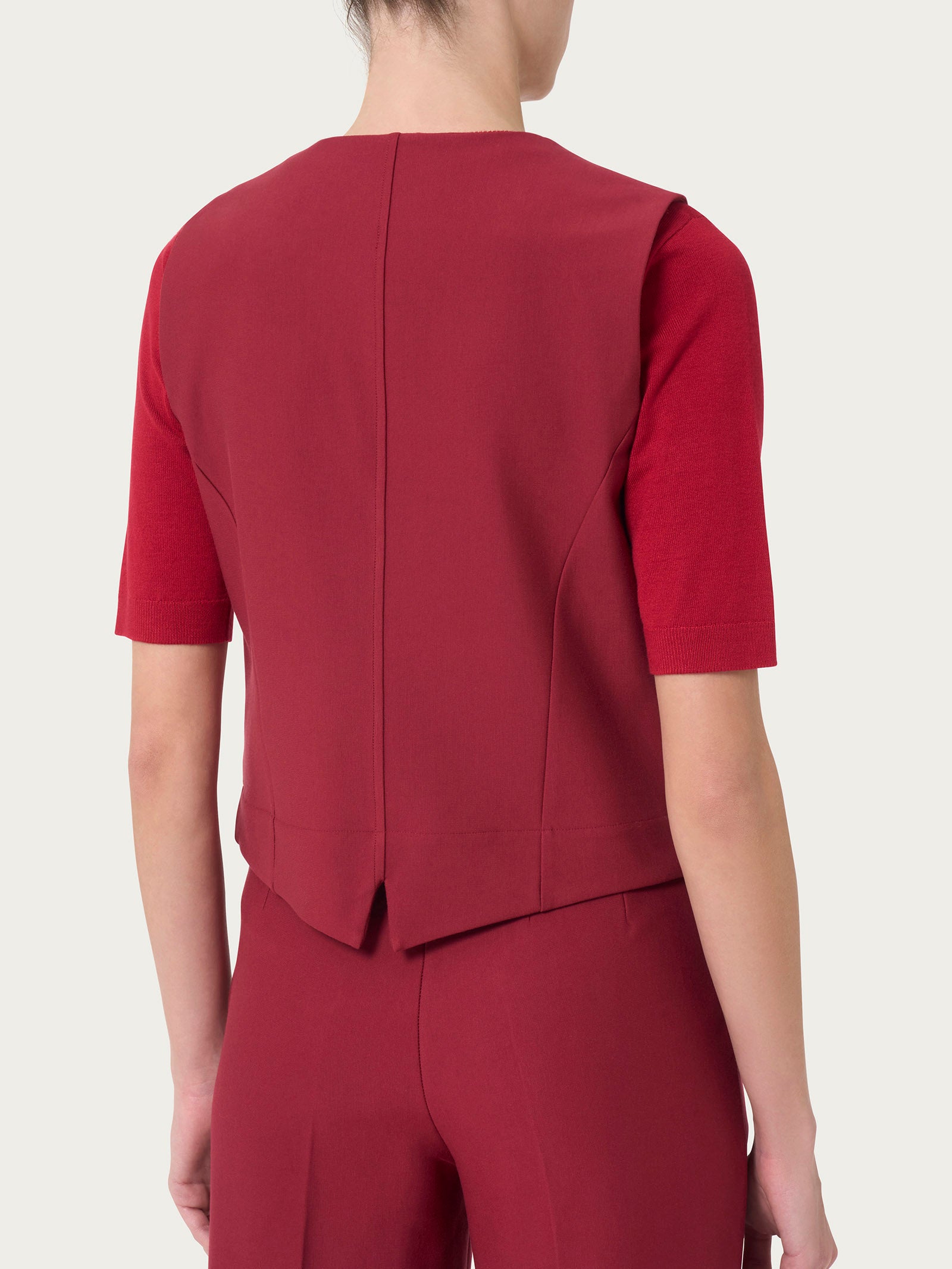 Ragno Compact gilet 4 bottoni rosso Tibetan Red