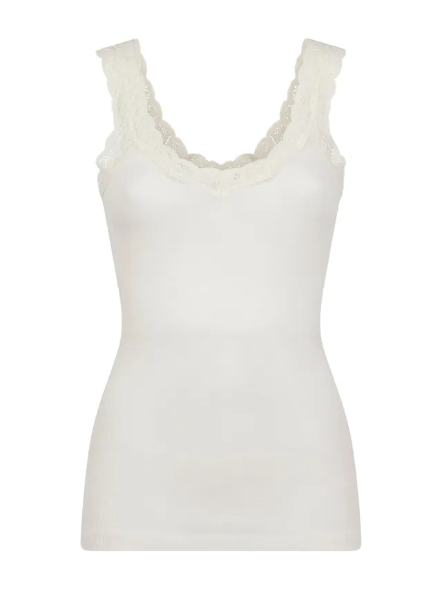 Ragno Wonderwool canottiera spalla stretta bianco lana merino