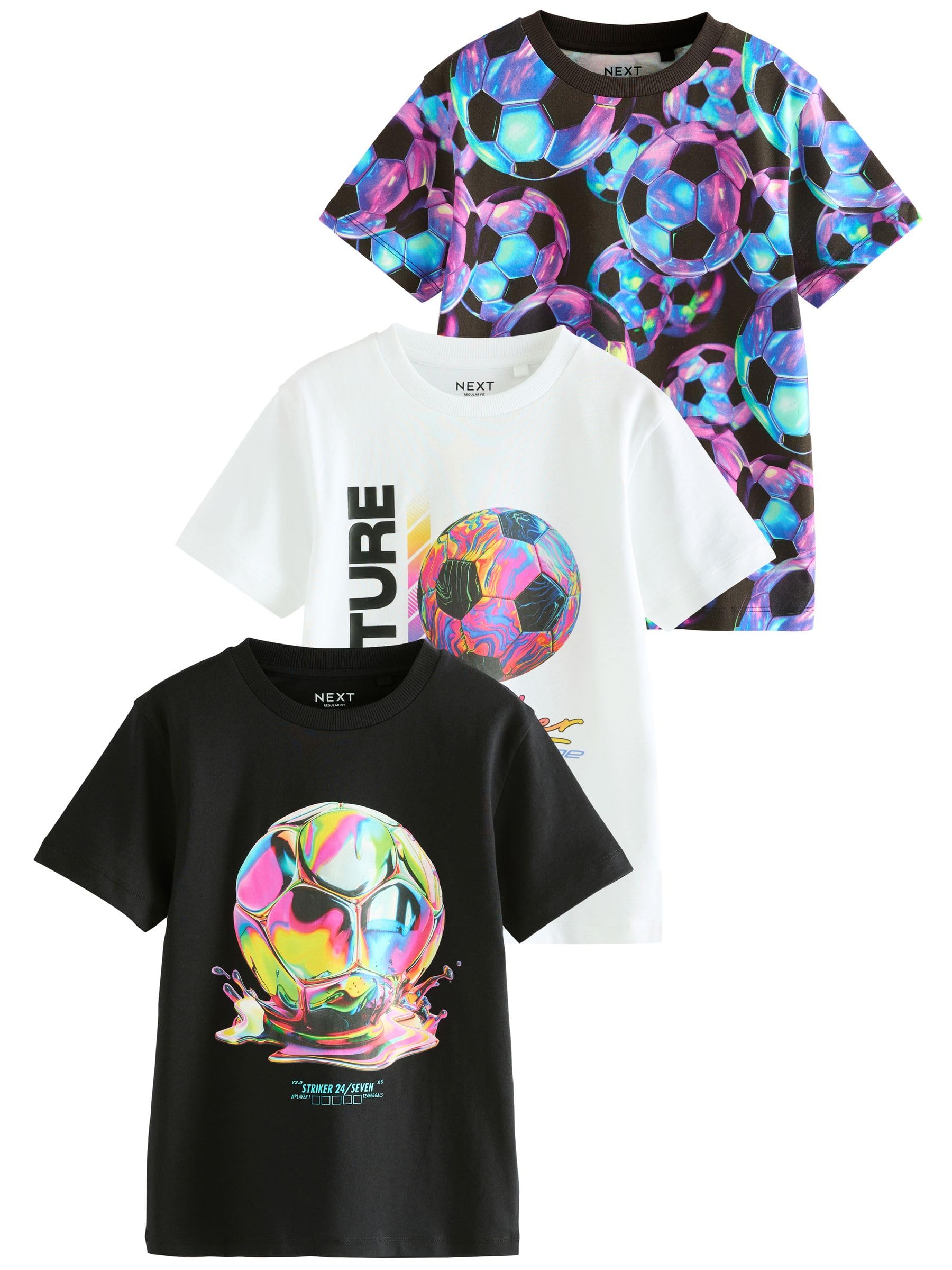 Next 3 t-shirt bimbo 116 maniche corte cotone con stampa