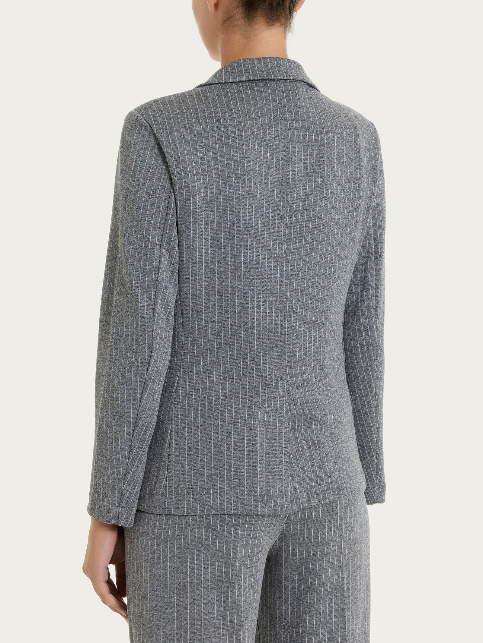 Ragno Eco Jacquard blazer gessato grigio Ardesia
