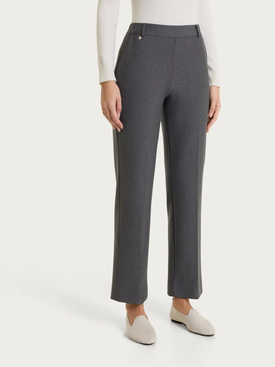 Ragno Compact pantalone flare Ardesia Mel. tasche