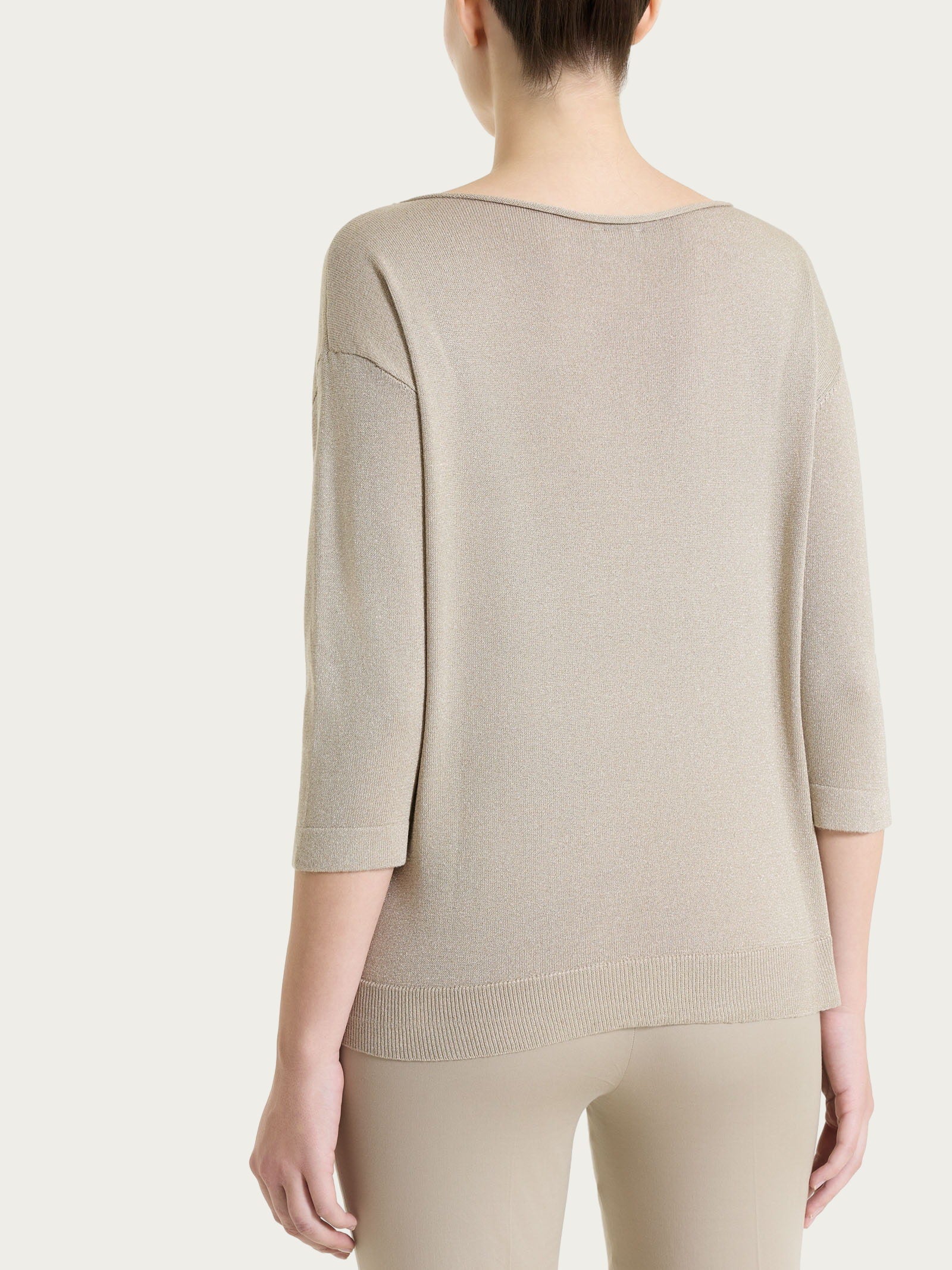 Ragno Summertime maglia barchetta lurex marrone