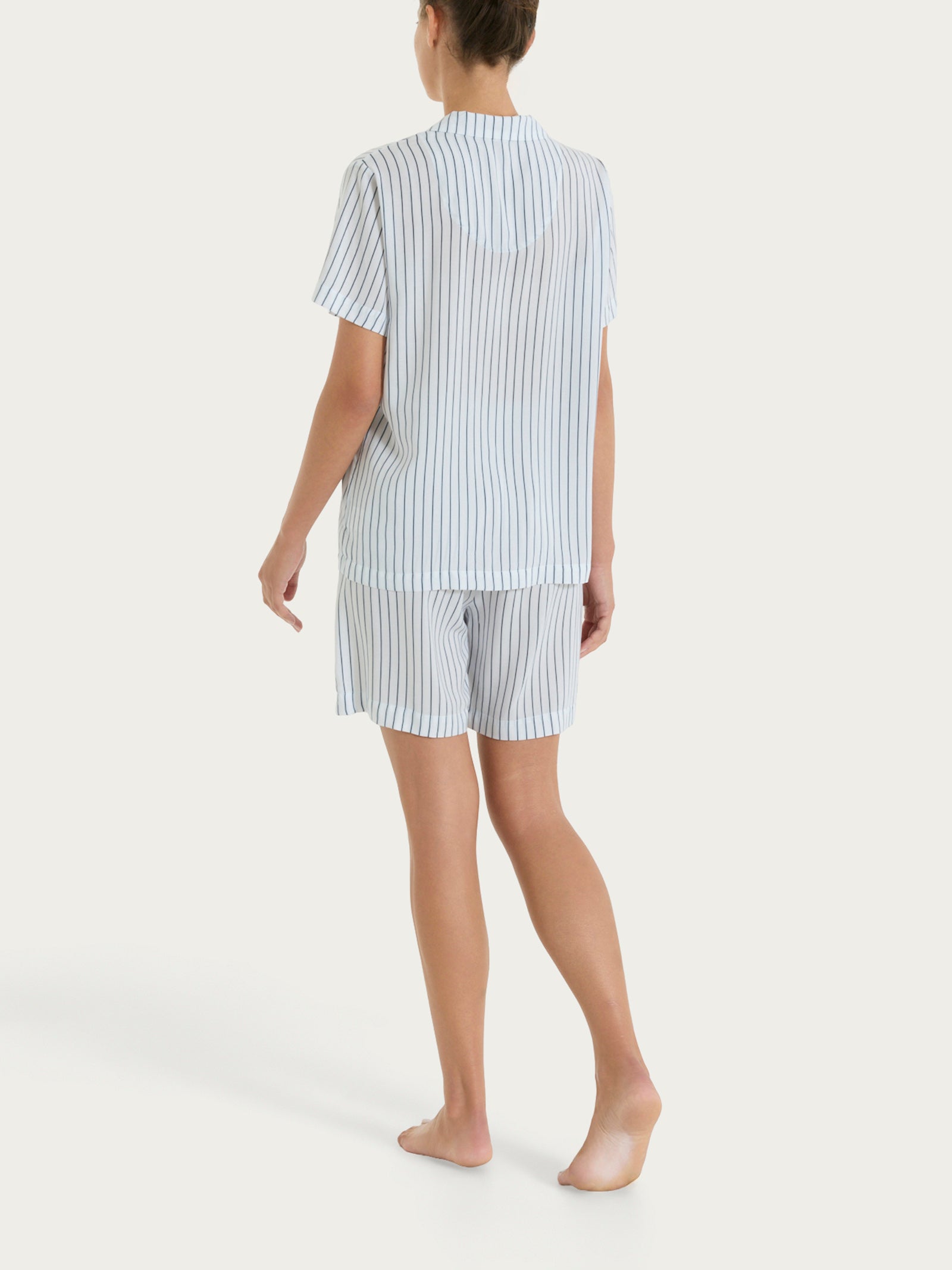 Ragno Pigiama Corto Righe Ecoseta Fantasie Bleu fresco