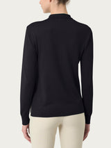 Ragno Four Seasons polo maglia manica lunga nera