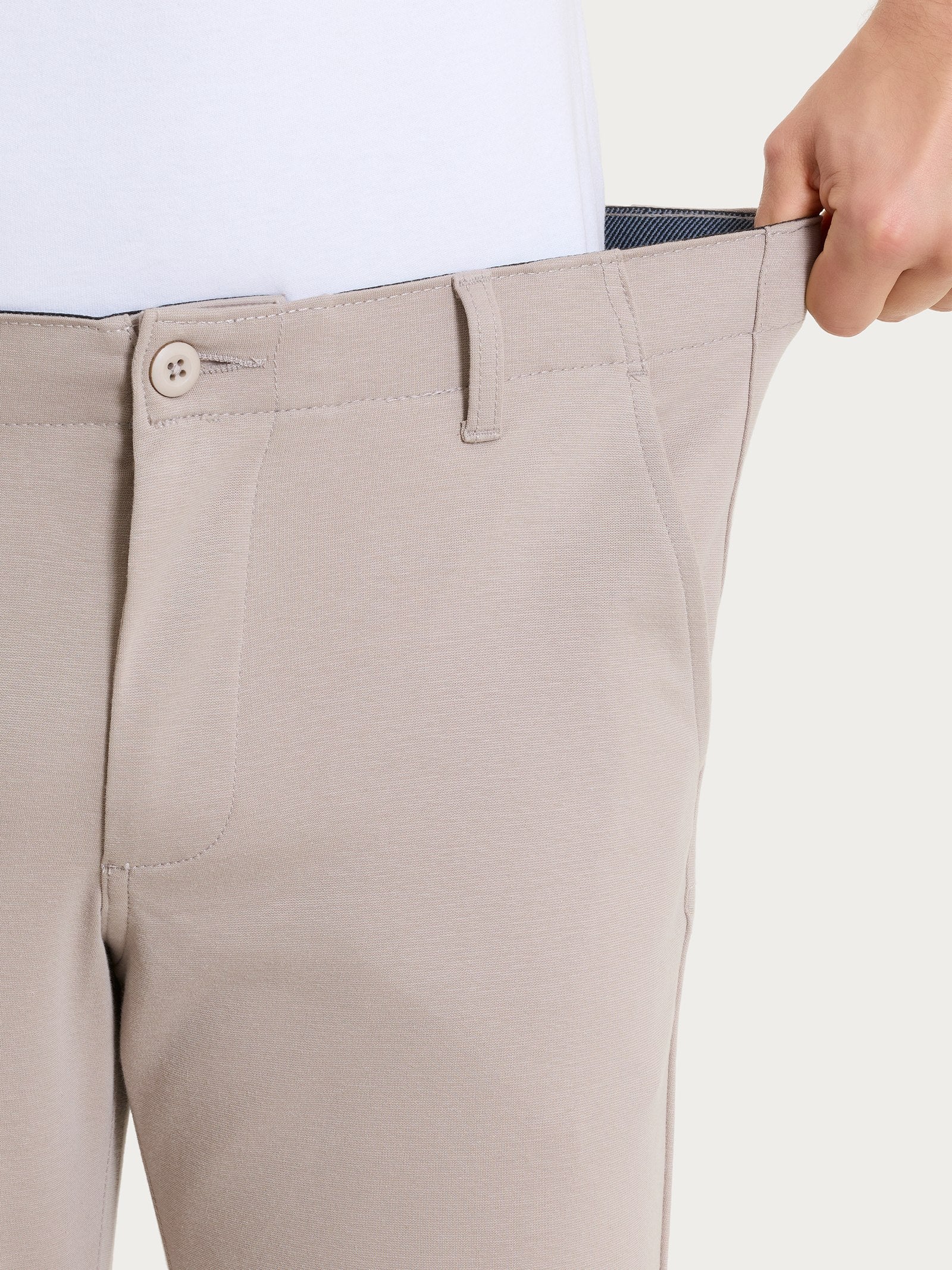 Ragno Cotton Compact The Chino Pantalone String con Tasche