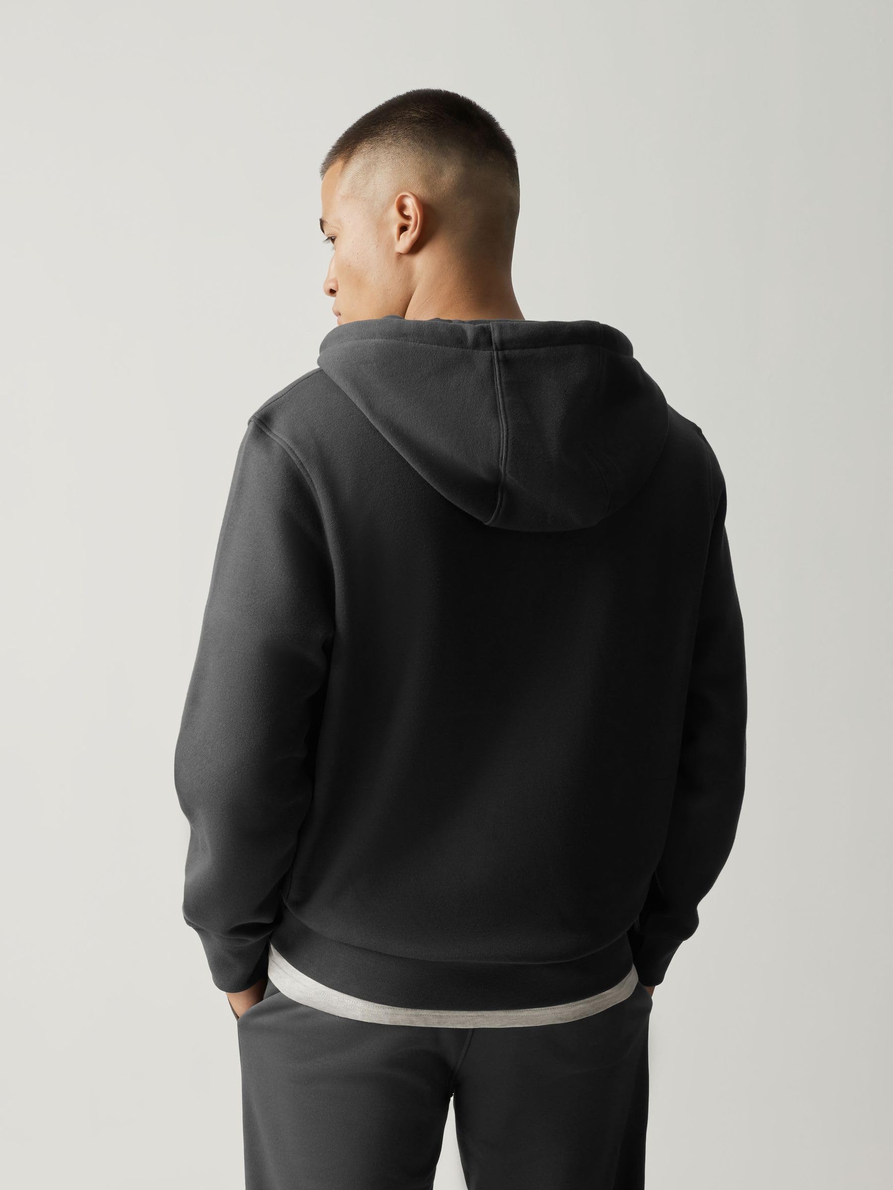 Geo Next felpa zip uomo cappuccio jersey cotone pesante