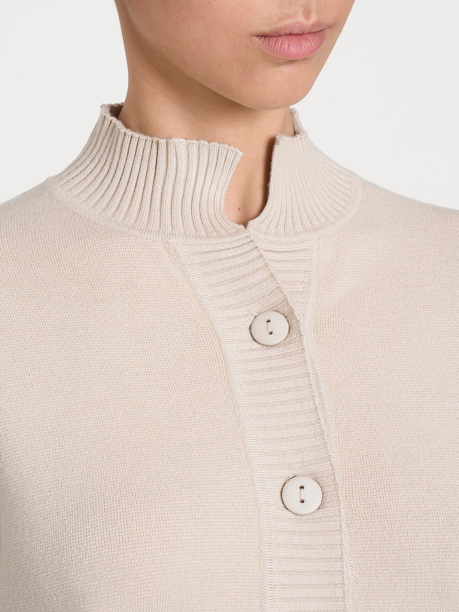 Ragno Four Seasons Cardigan Collo Alto Champignon Super Soft