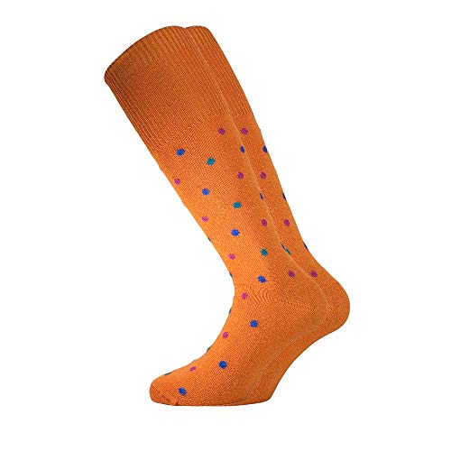 Lady C Punto Blasko calze uomo lunghe arancio 40-45
