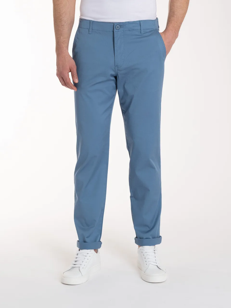 Ragno Summer Twill The Chino Pantalone Uomo Coronet Blue leggero