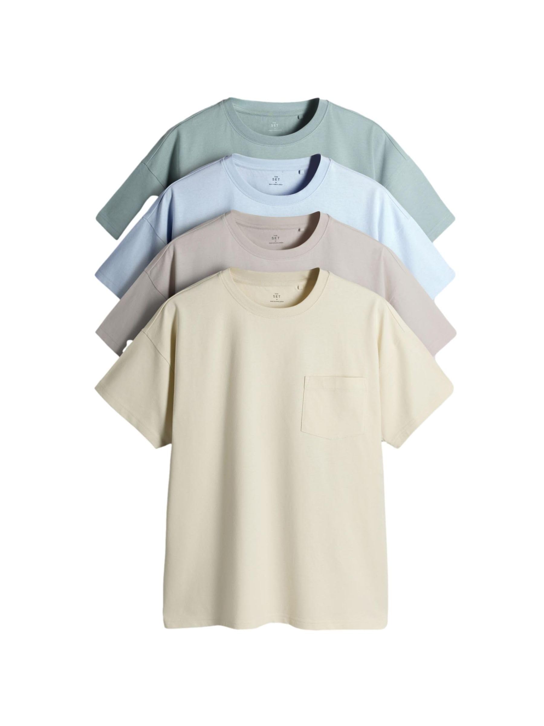 Geo Next The Set t-shirt uomo 4 pezzi cotone pesante