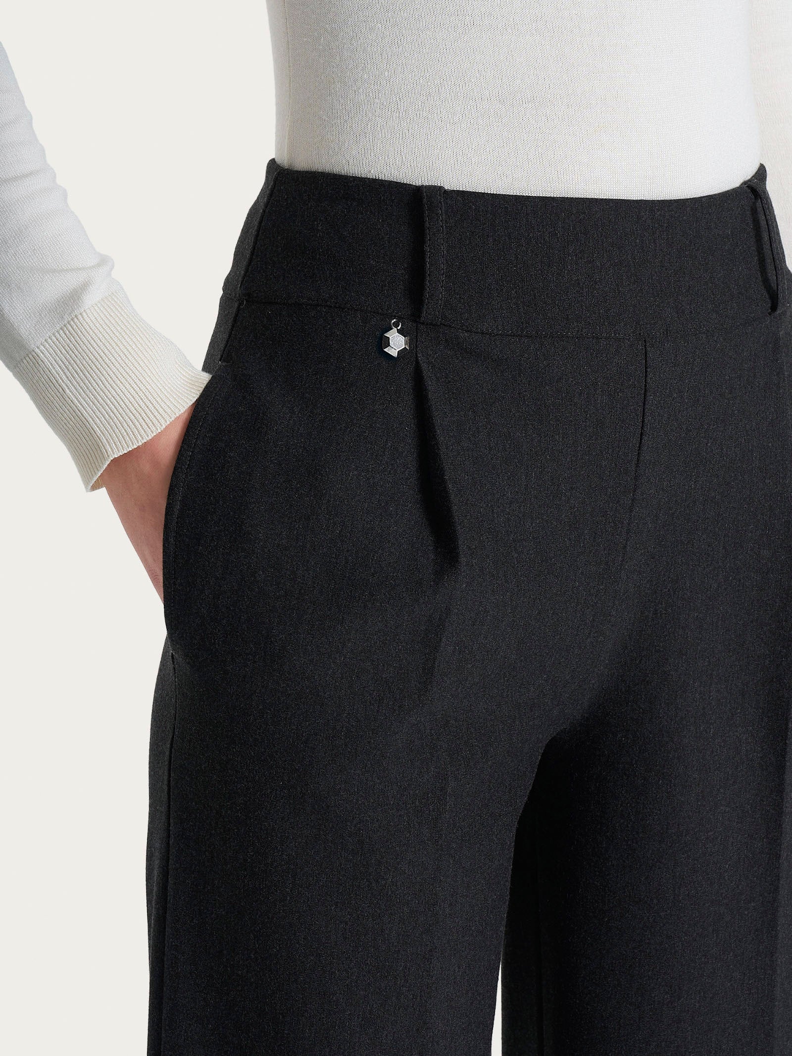 Ragno Compact Pantalone Ampio Oscuro Mel. elasticizzato