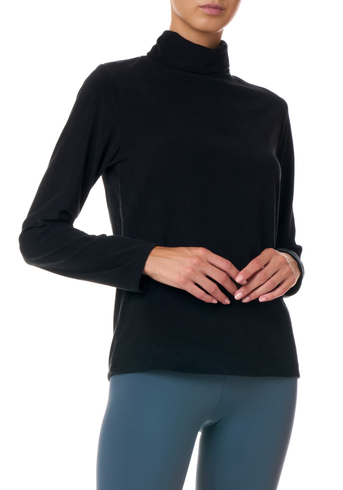 Goldenpoint Basic maglia dolcevita pile manica lunga calda