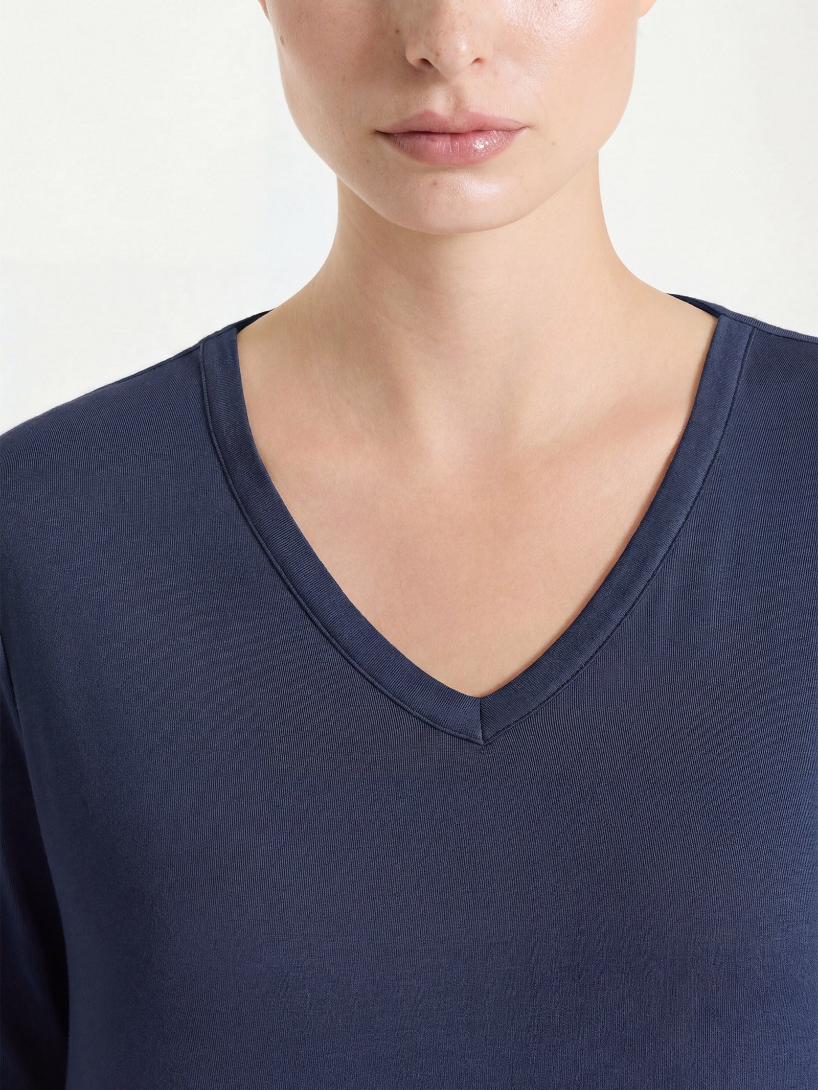 Ragno Viscosa Summer maglietta scollo a V bleu elasticizzata