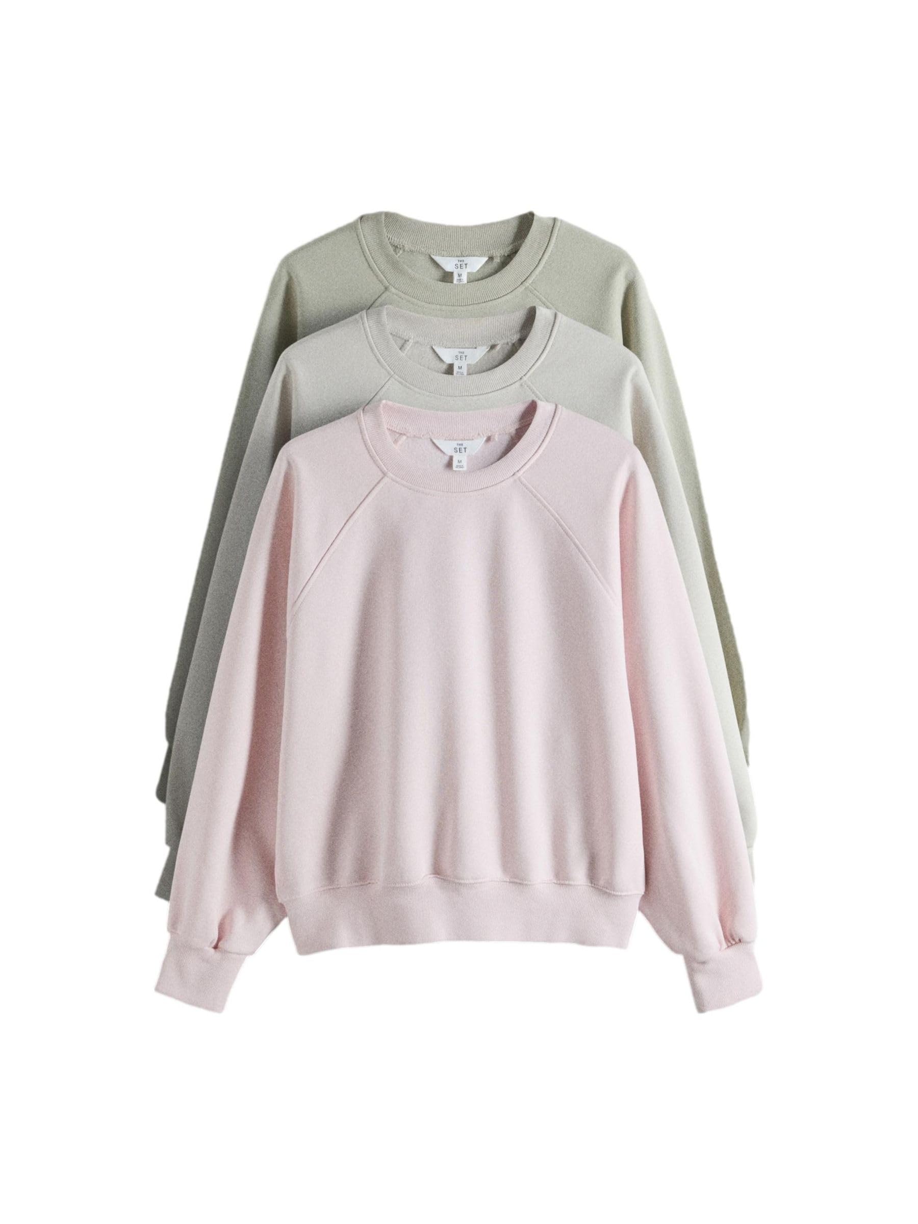 Next The Set Confezione da 3 Felpe Donna Maniche Raglan