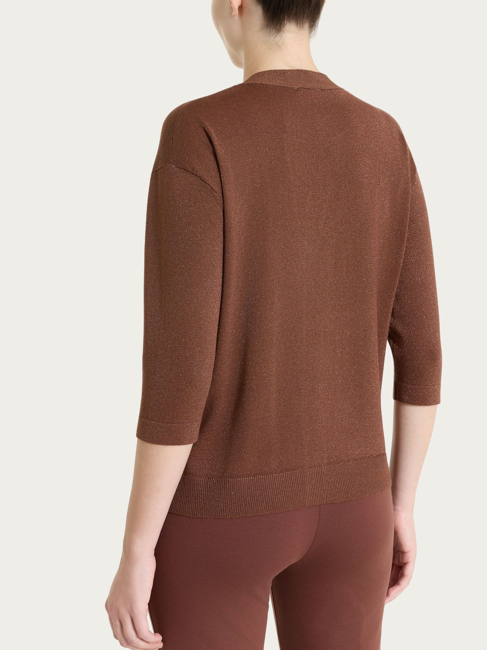 Ragno Summertime Cardigan bottoni lurex cappuccino