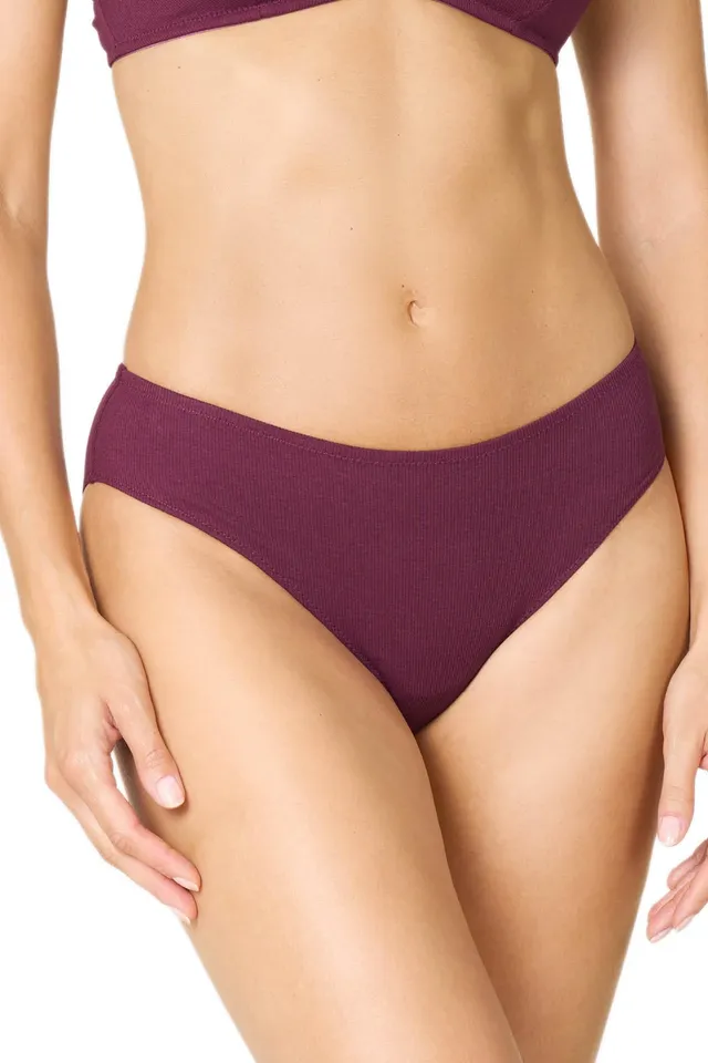Goldenpoint slip fianco medio a costina con cotone