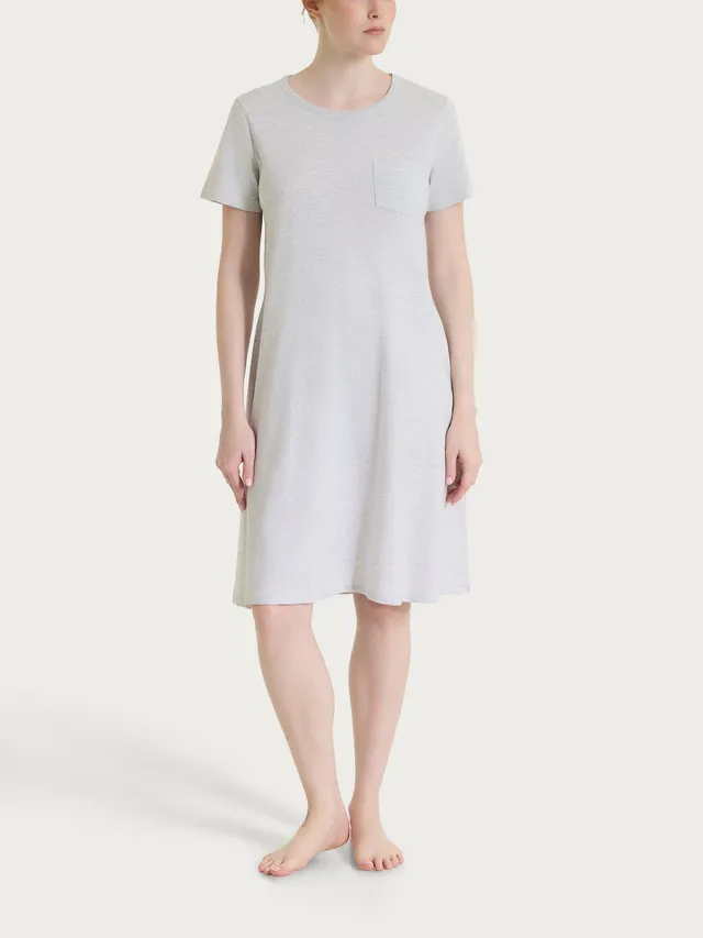 Ragno Jersey Cotone camicia notte maniche corte Ghiaia jersey