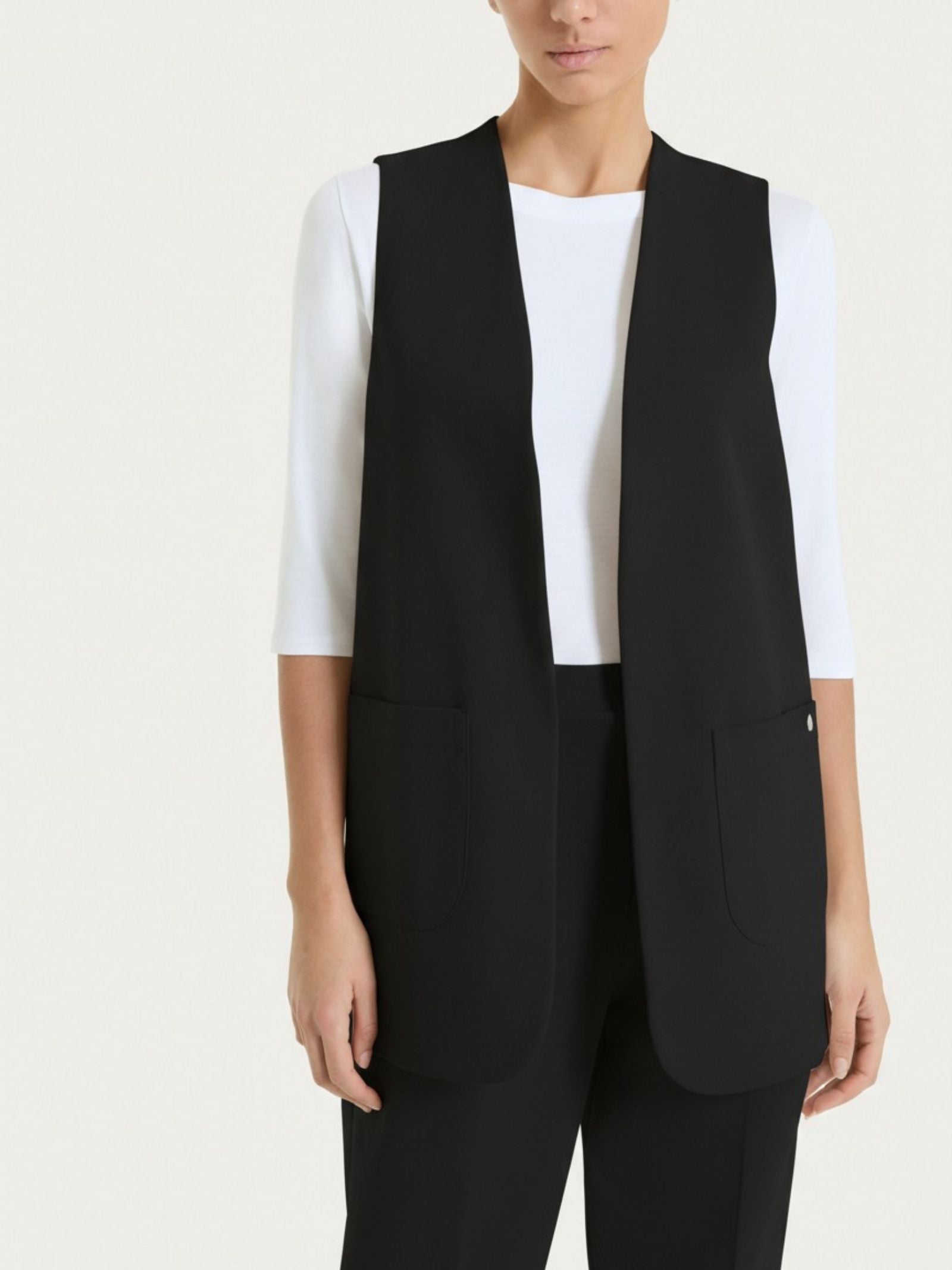 Ragno Compact Light gilet aperto nero leggero