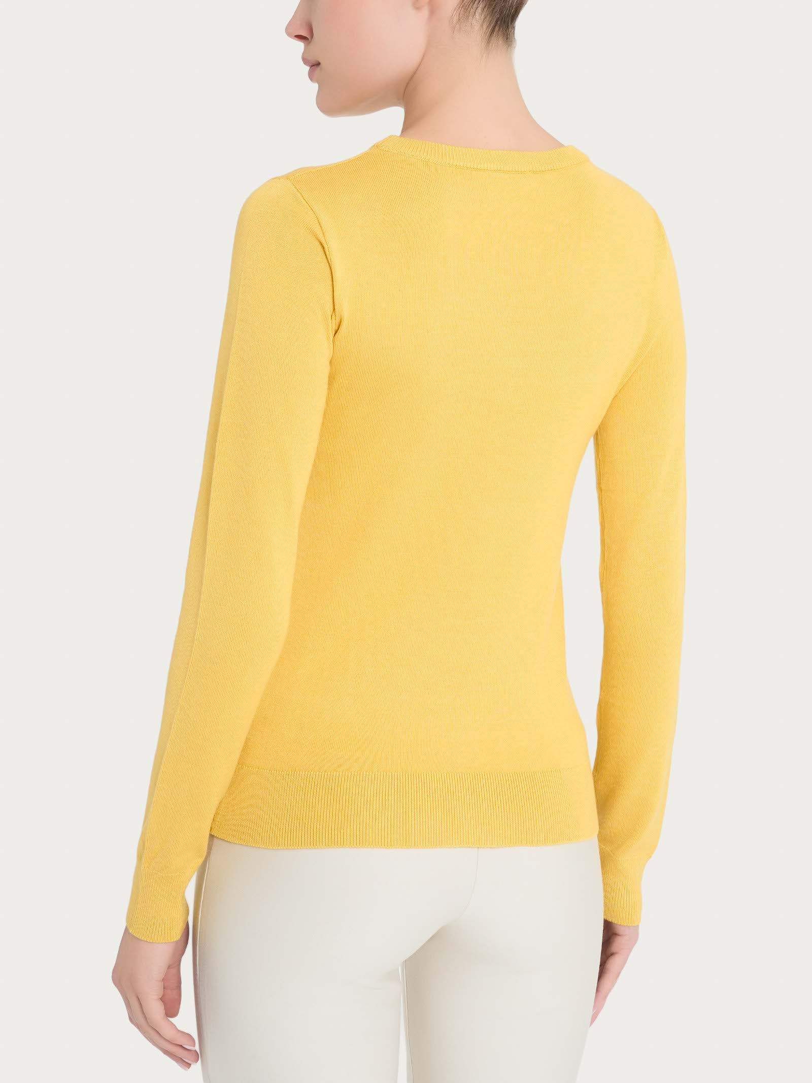Ragno Four Seasons maglia girocollo Misted Yellow viscosa