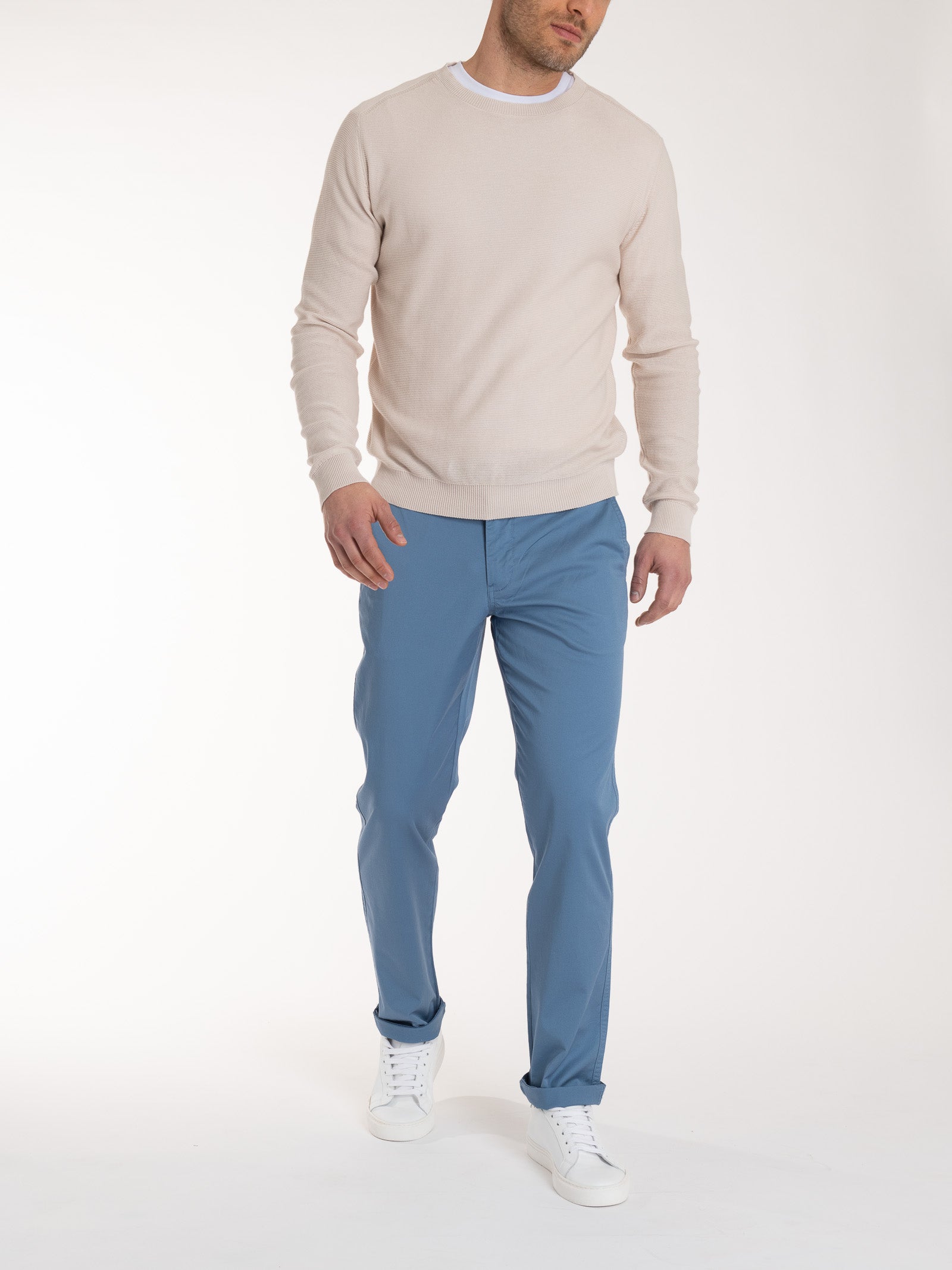 Ragno Puro Cotone Punto Links pullover uomo Champignon
