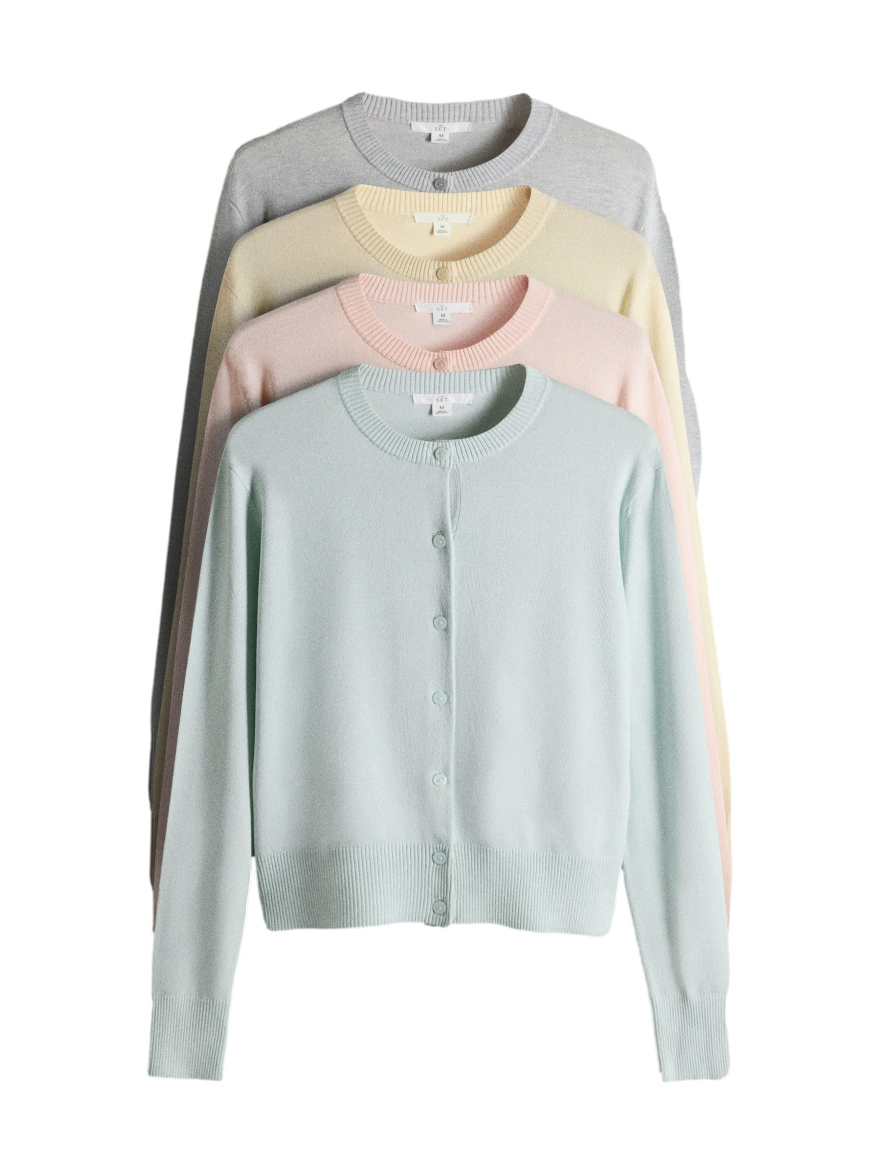 Geo Next The Set cardigan donna 4 pezzi girocollo maglina