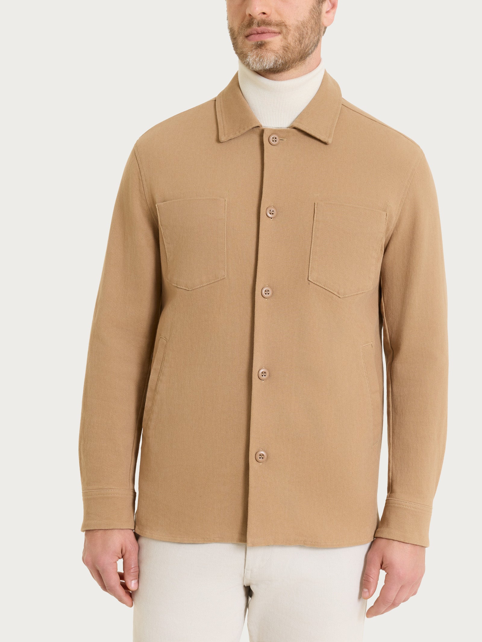 Ragno Shacket Raw Twill Cotone Tiger's Eye uomo