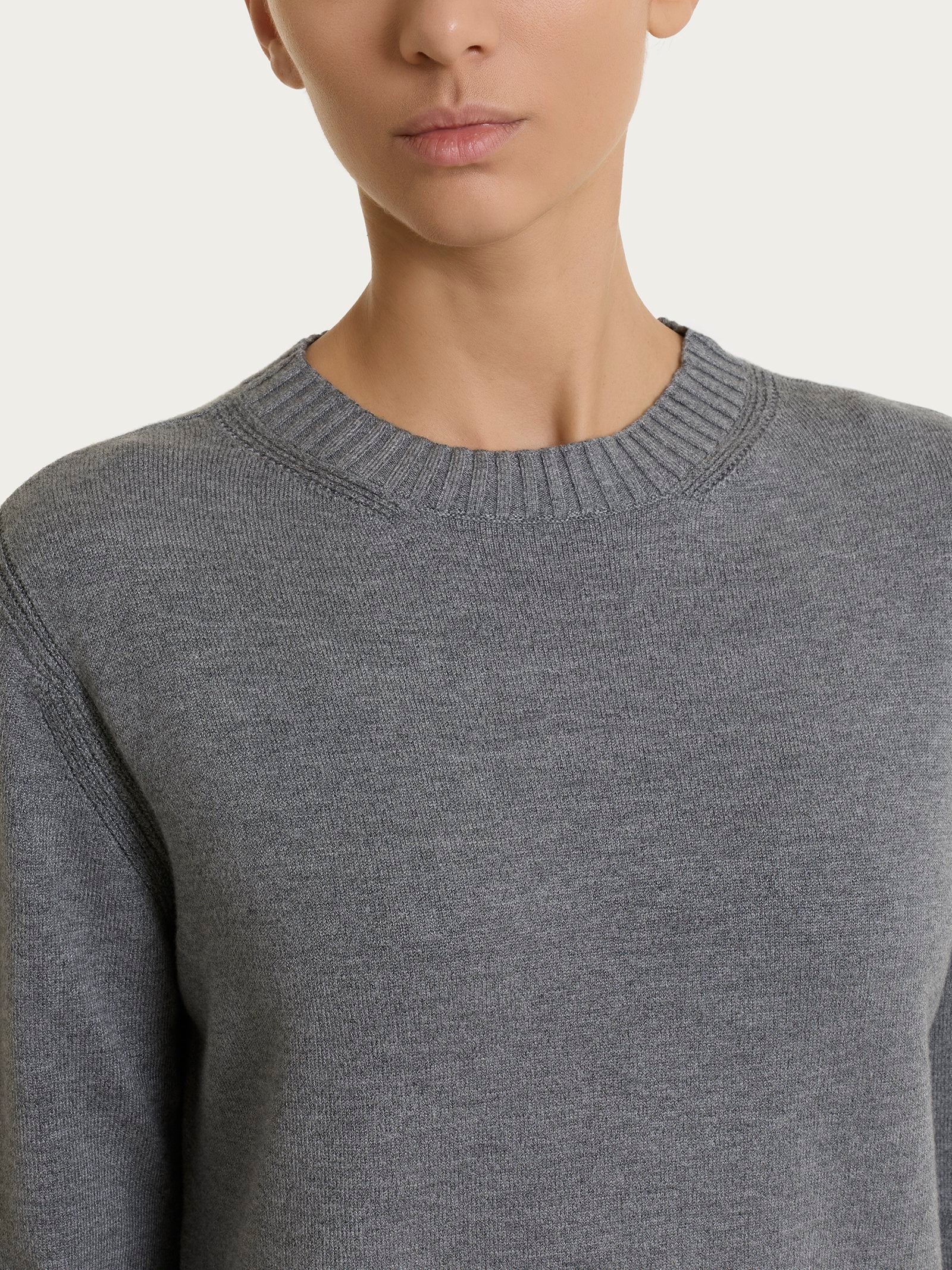 Ragno Soft Wool Maglia Girocollo boxy ardesia