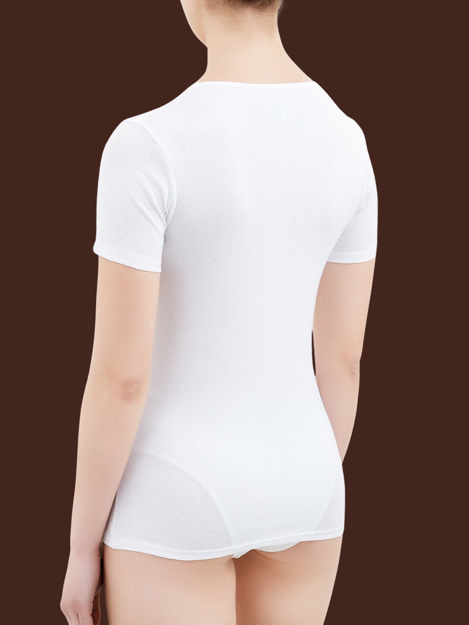 Ragno 100% Cotone Maglietta Intimo Donna Nera Puro Cotone