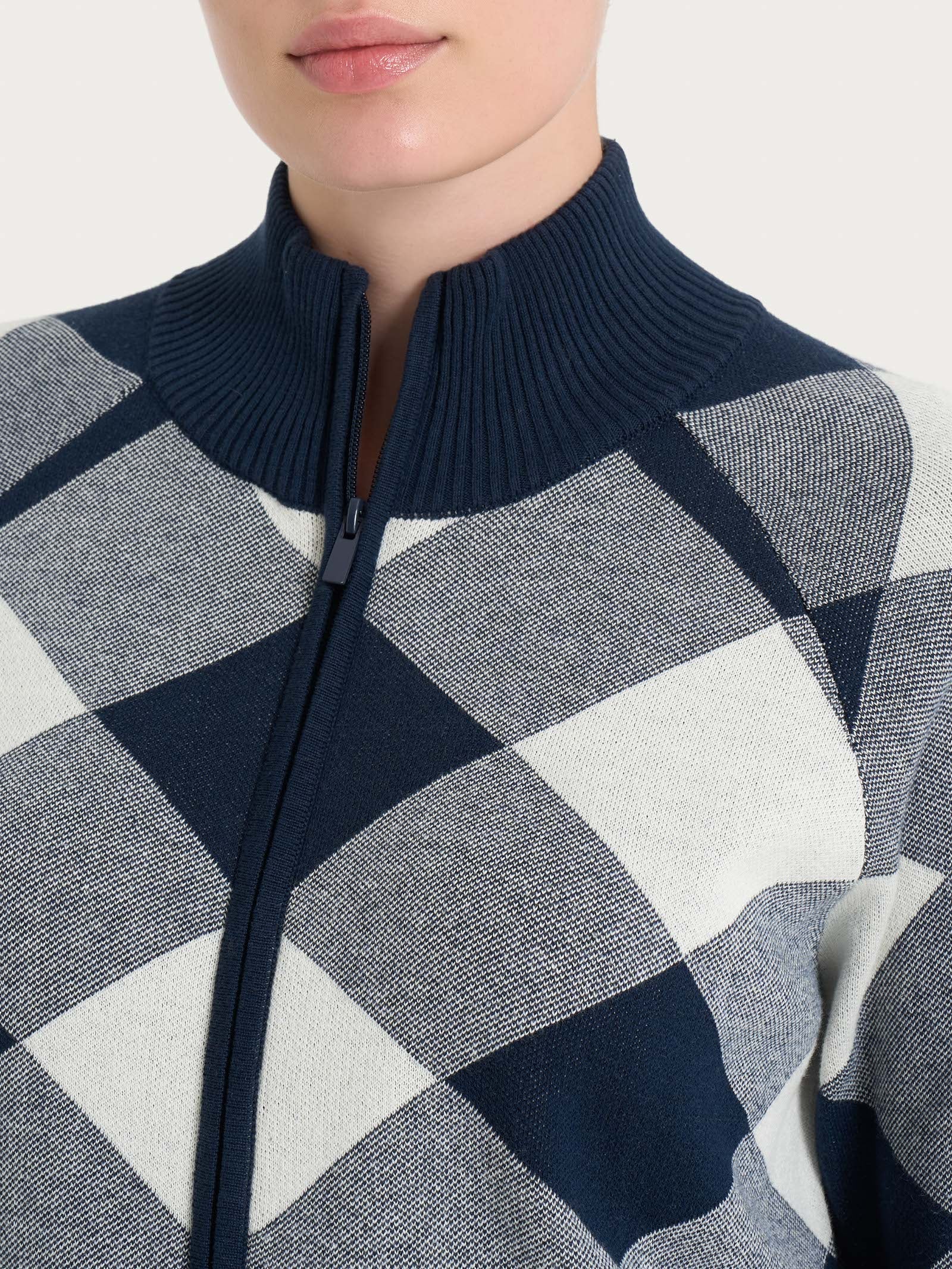 Ragno Winter Cotton bomberino Fantasia Bleu jacquard