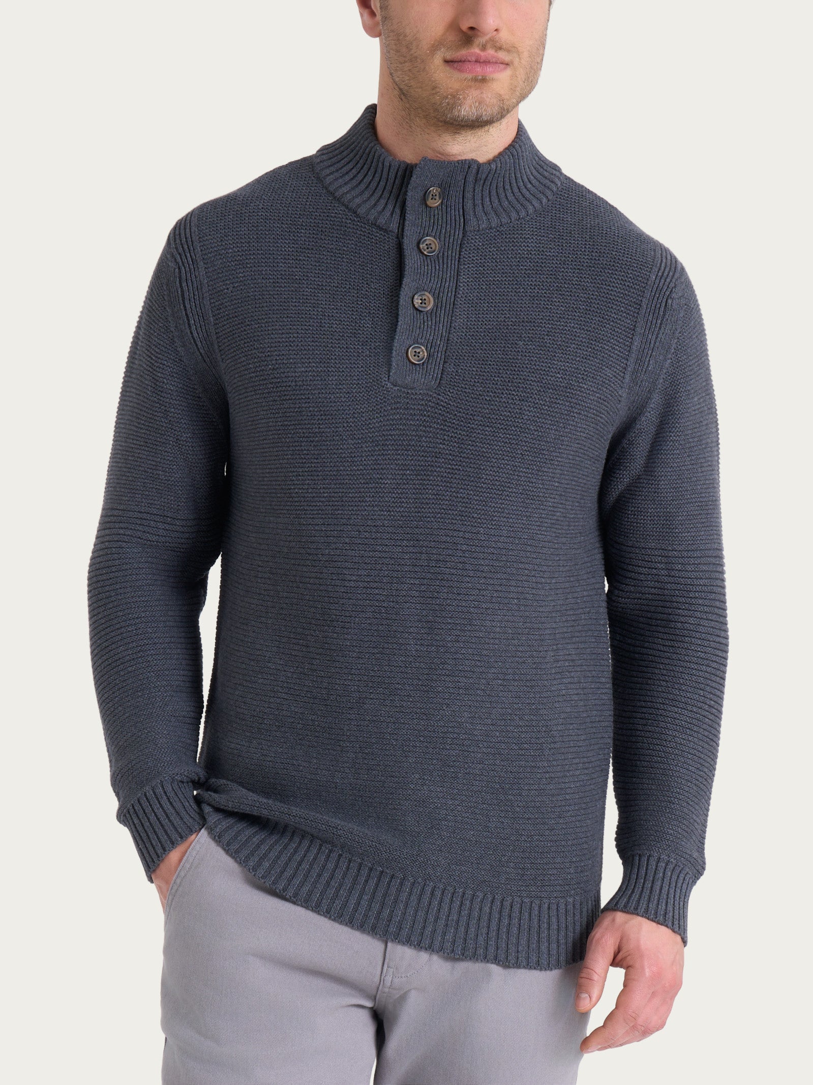 Ragno Winter Cotton Lupetto Zip Ardesia maglia uomo