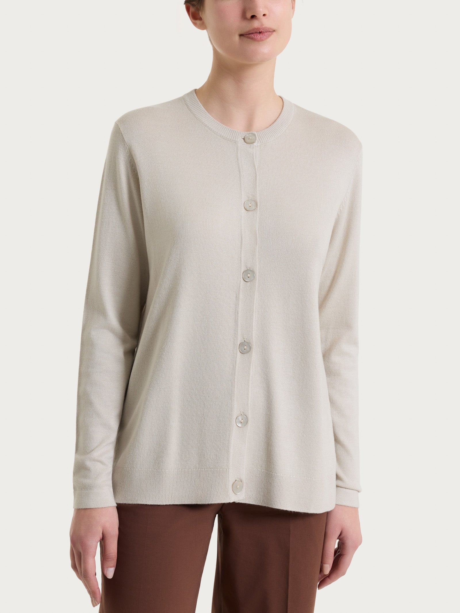 Ragno Four Seasons Cardigan bottoni Summertime Champignon