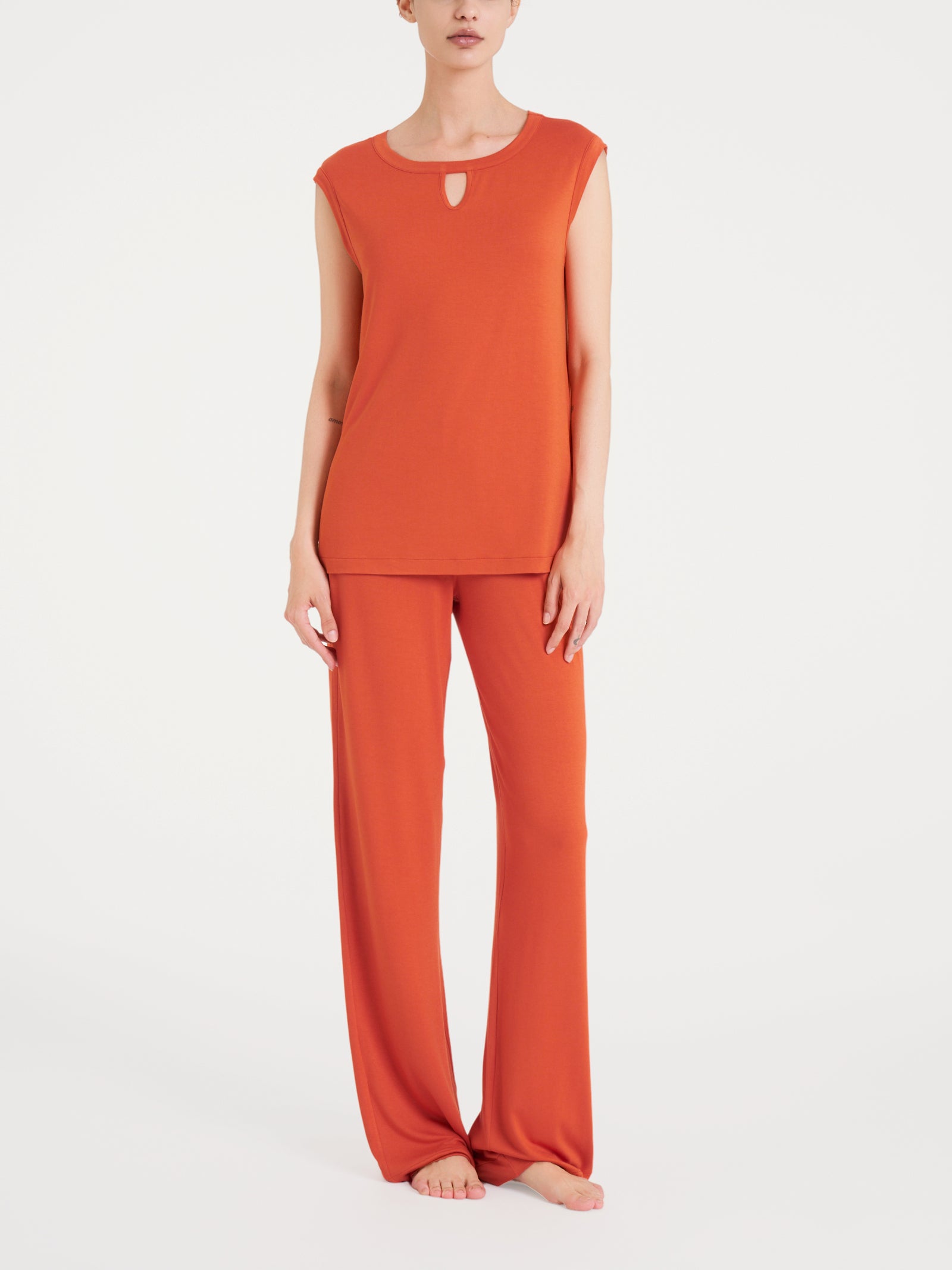 Ragno Viscosa Summer Top Scollo Goccia Spice Route fresco