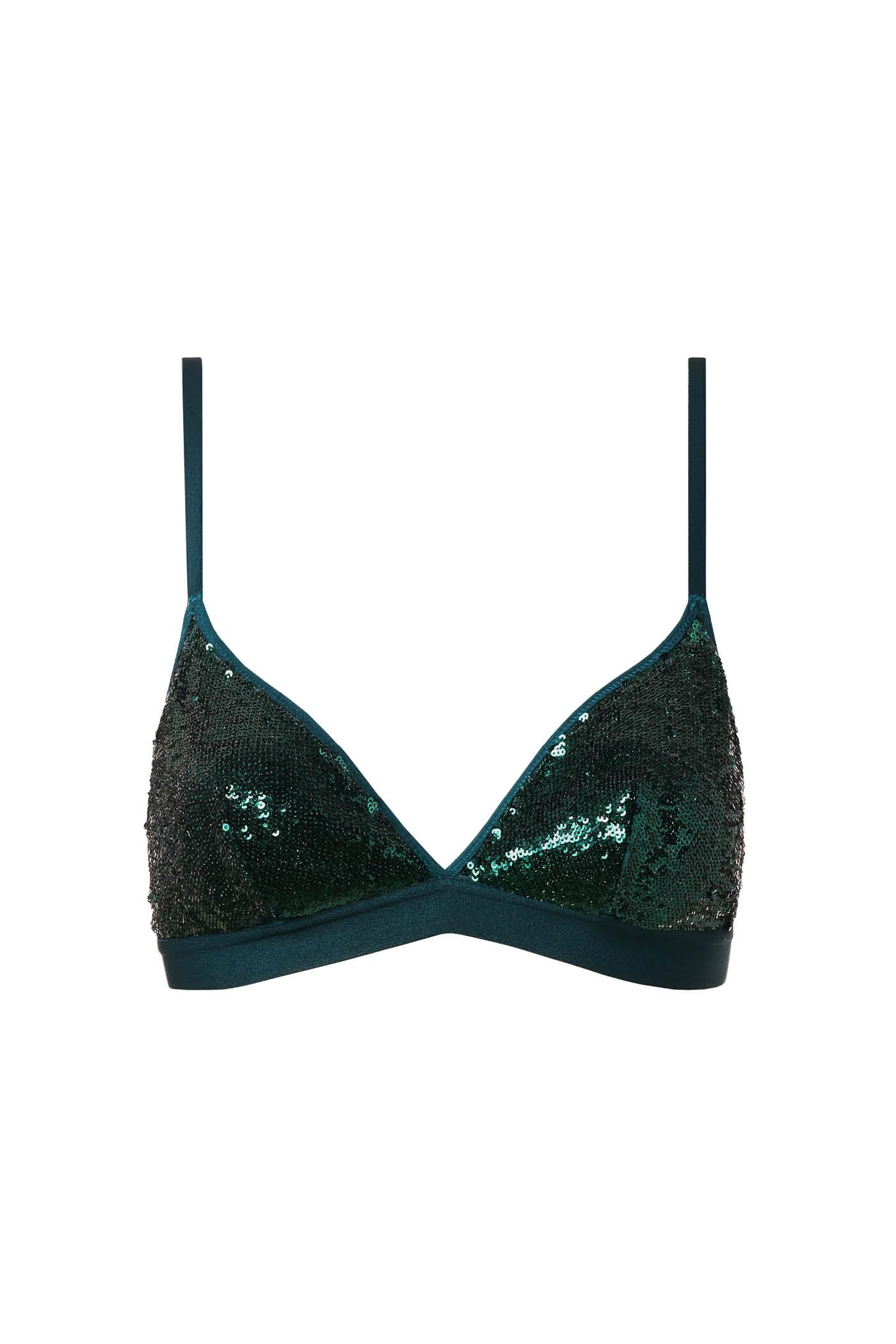 Goldenpoint Triangolo Paillettes reggiseno con paillettes