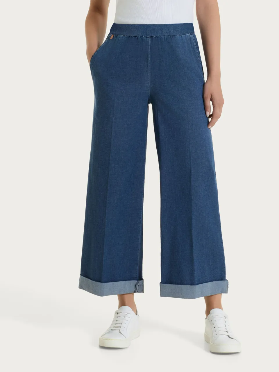 Ragno Super Denim Wide Leg jeans indigo cotone elasticizzato