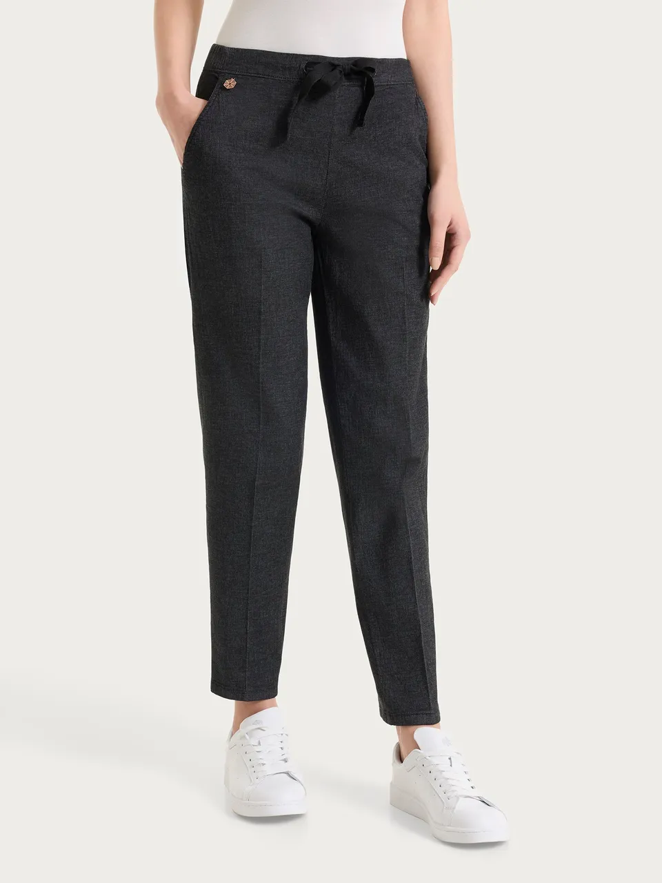 Ragno Super Light Denim Jeans Jogger con tasche nero Gray Black leggero