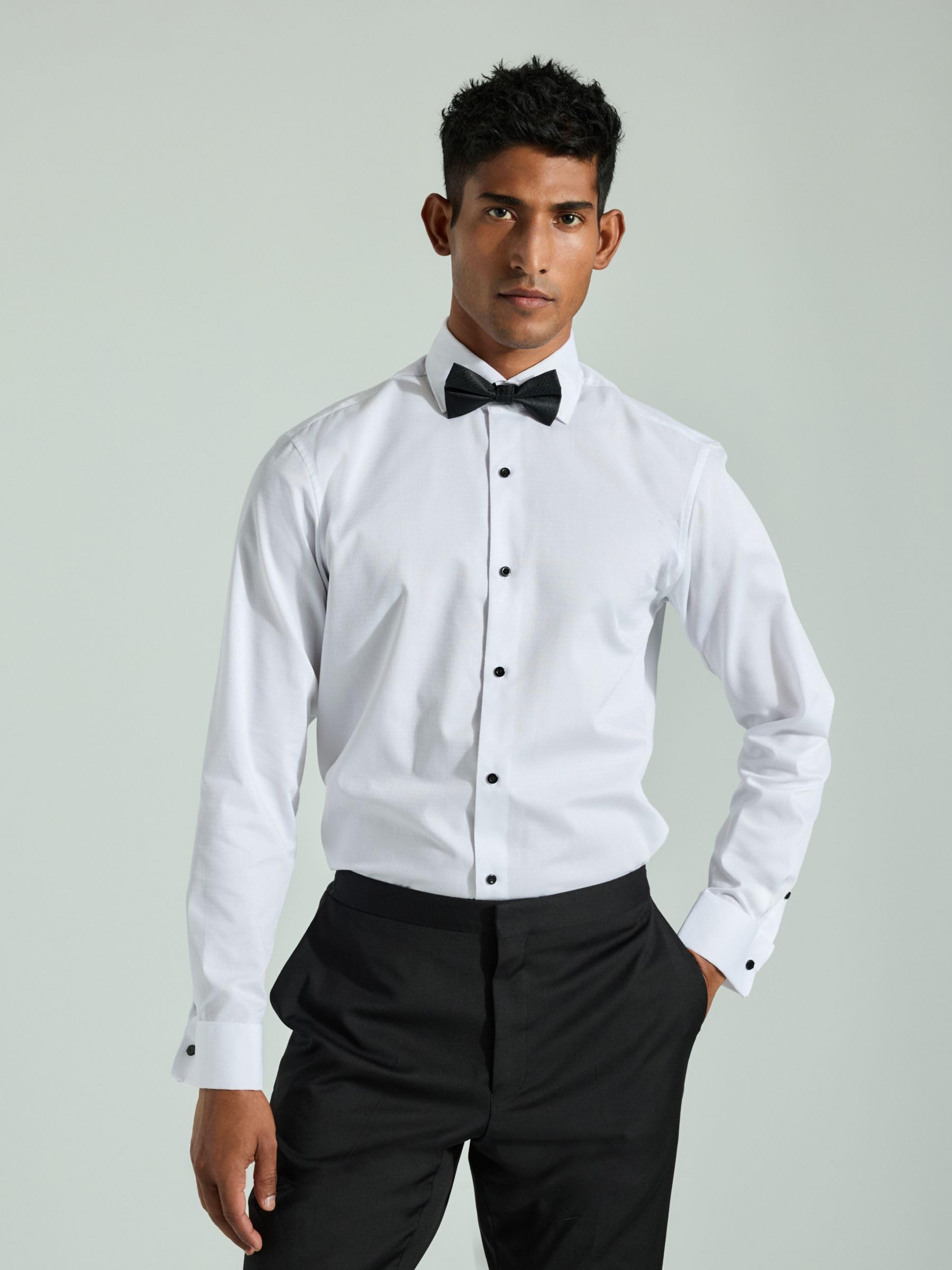 Next Set Camicia Polsino Doppio e Papillon Regular