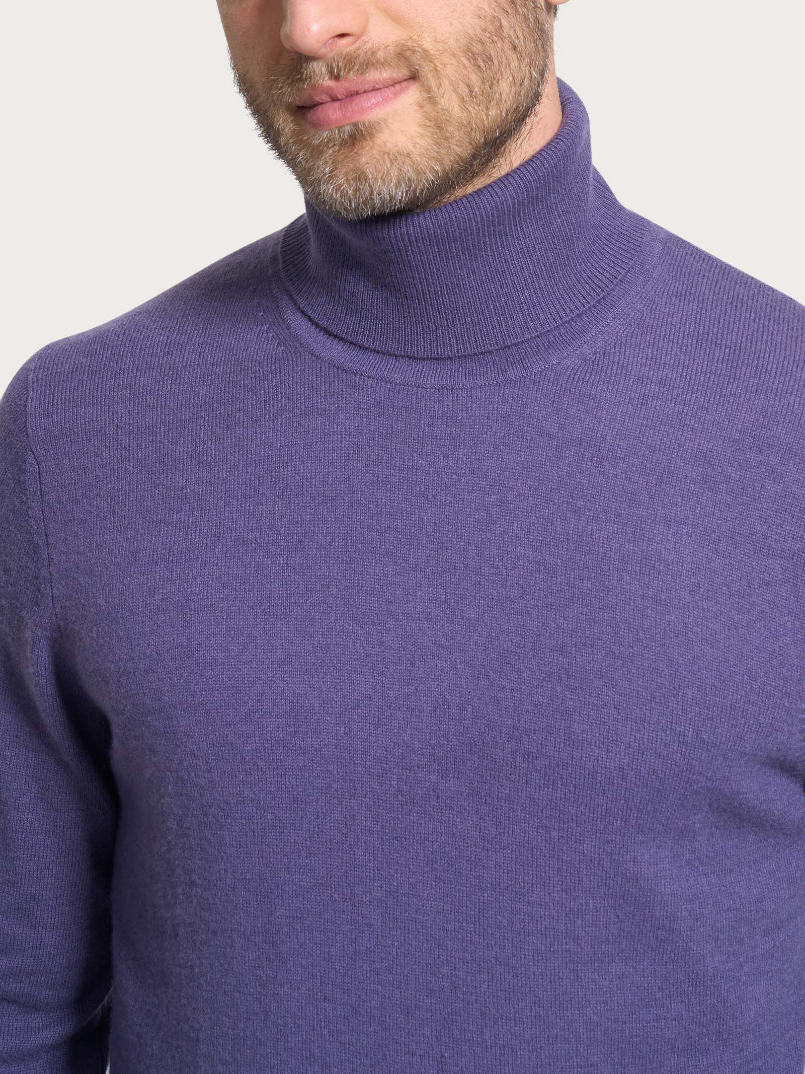 Ragno Cashmerino dolcevita uomo mulled grape in lana