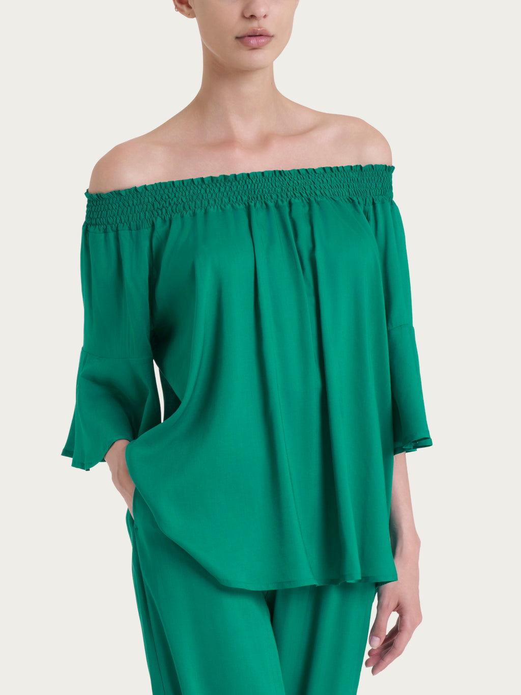 Ragno EcoSeta T-shirt viscosa Bayou arricciata
