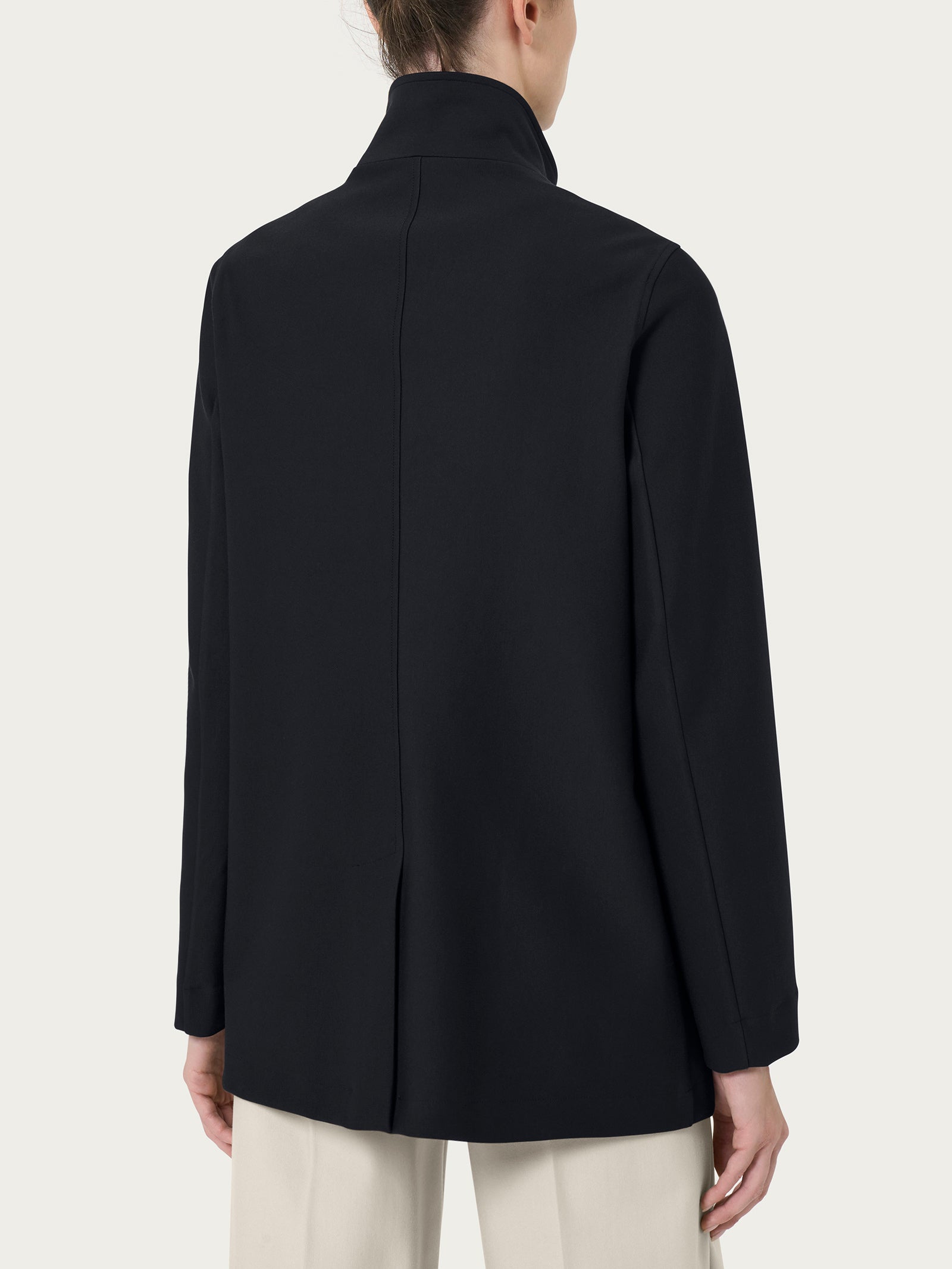 Ragno Compact Cappotto Corto Bottoni cappotto nero elasticizzato