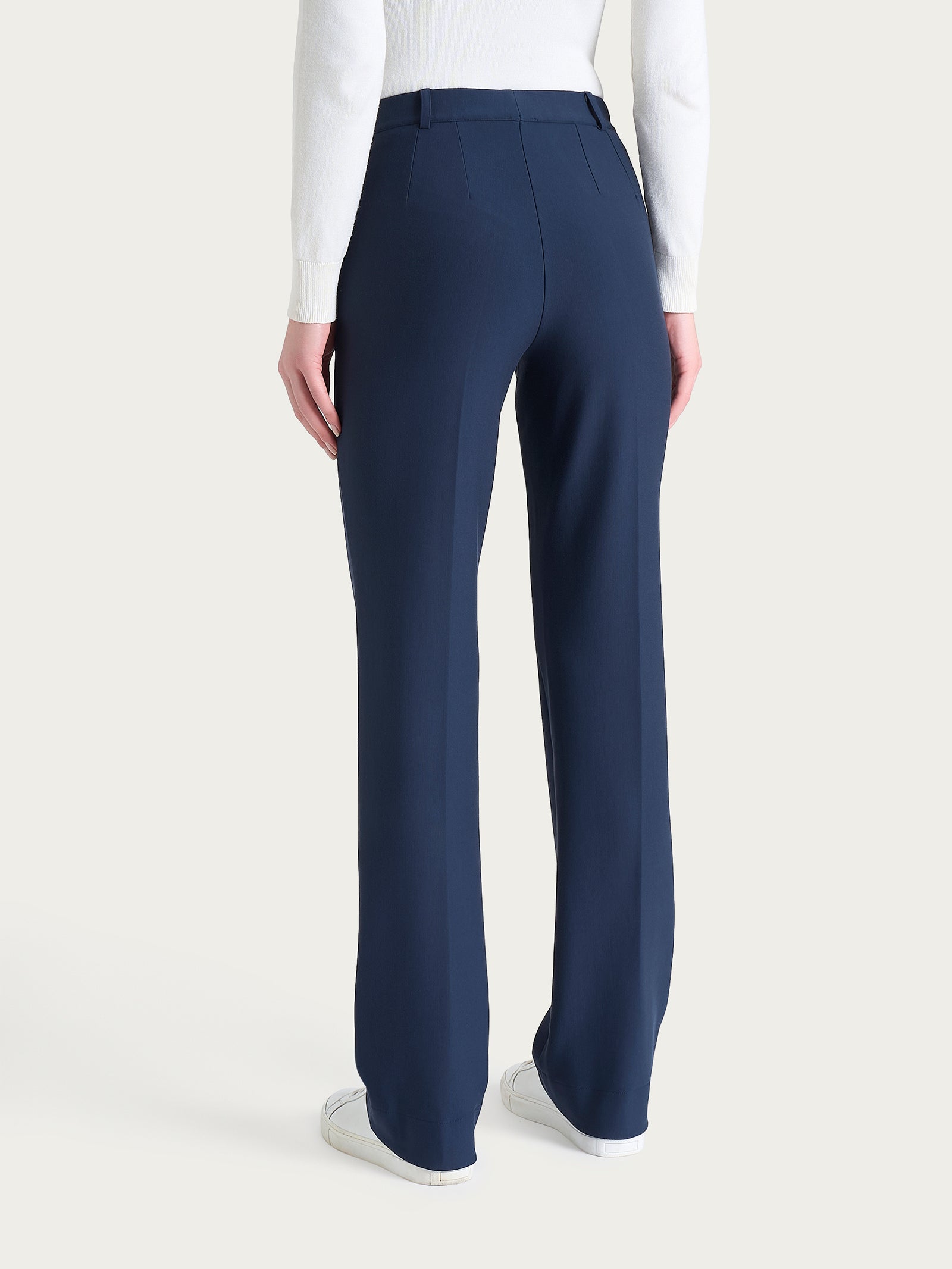 Ragno Compact pantalone ampio wide leg blu Persia